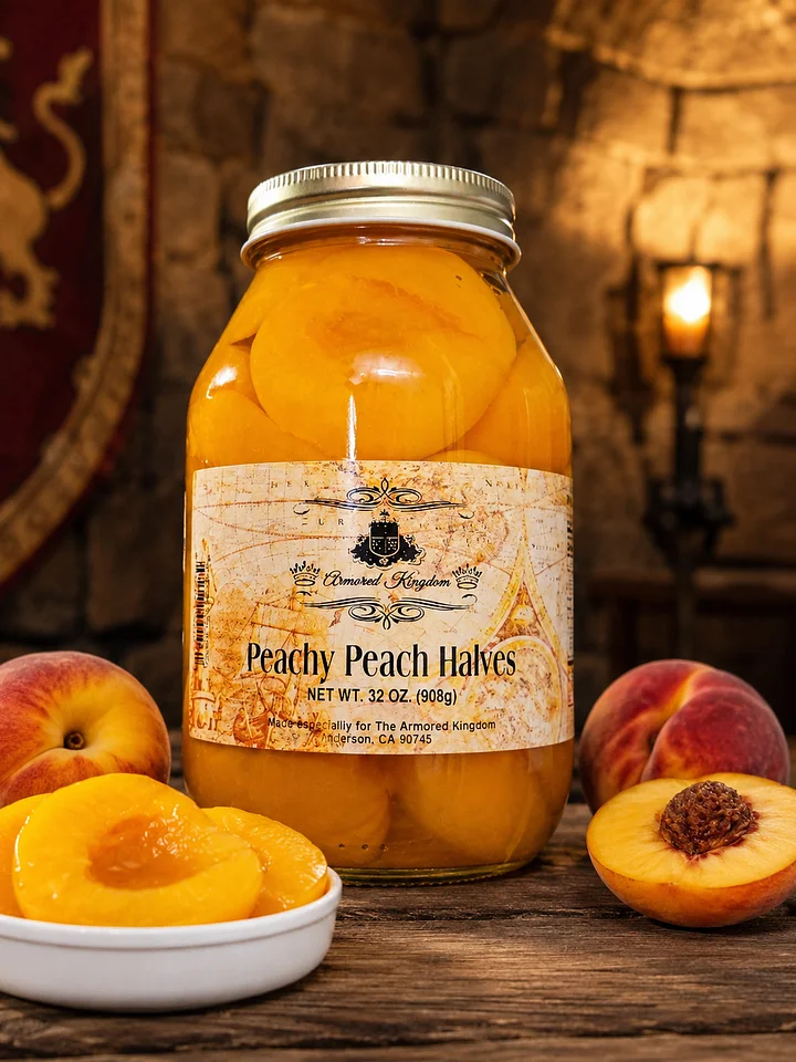 The Armored Kingdom Premium Peachy Peach Halves (32oz)-Peeled & Pitted-Ready to Eat-Healthy product image (1)