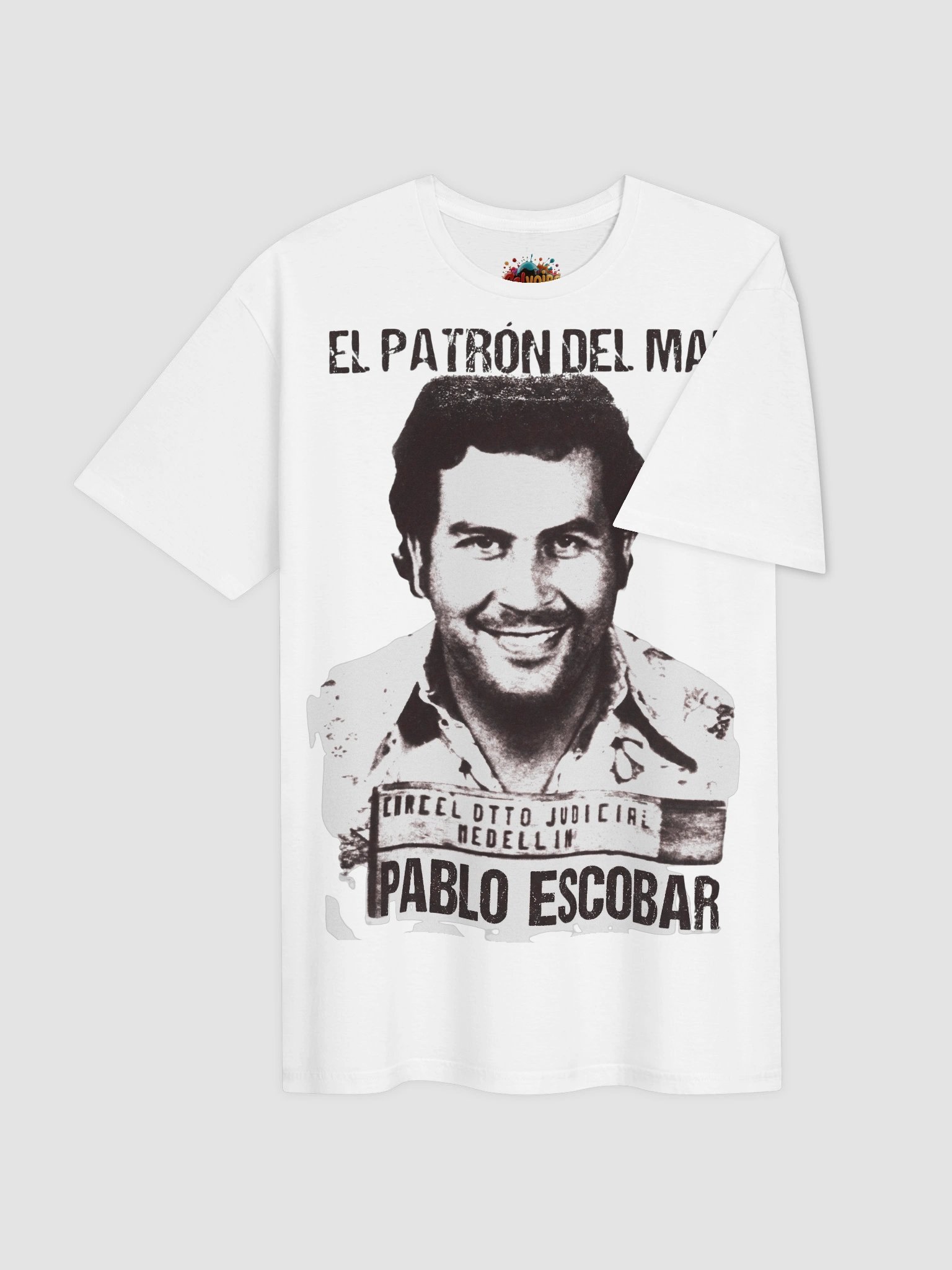 Pablo Escobar El Patron del Mal T-Shirt | Vintage Mugshot Portrait | 80s Narco Cartel Era product image (3)