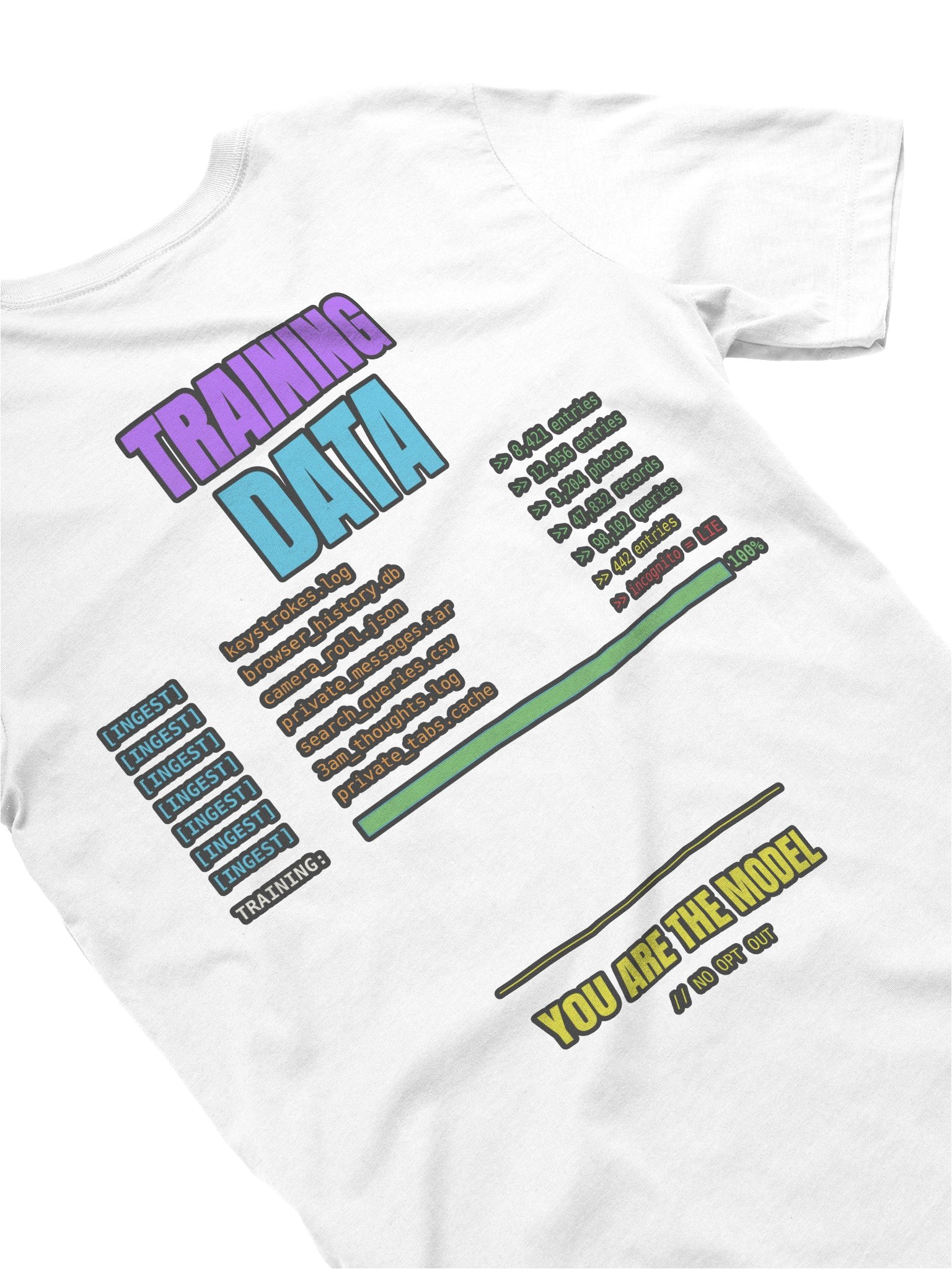 Trained on Your Data Graphic Streetwear Tee product image (16)