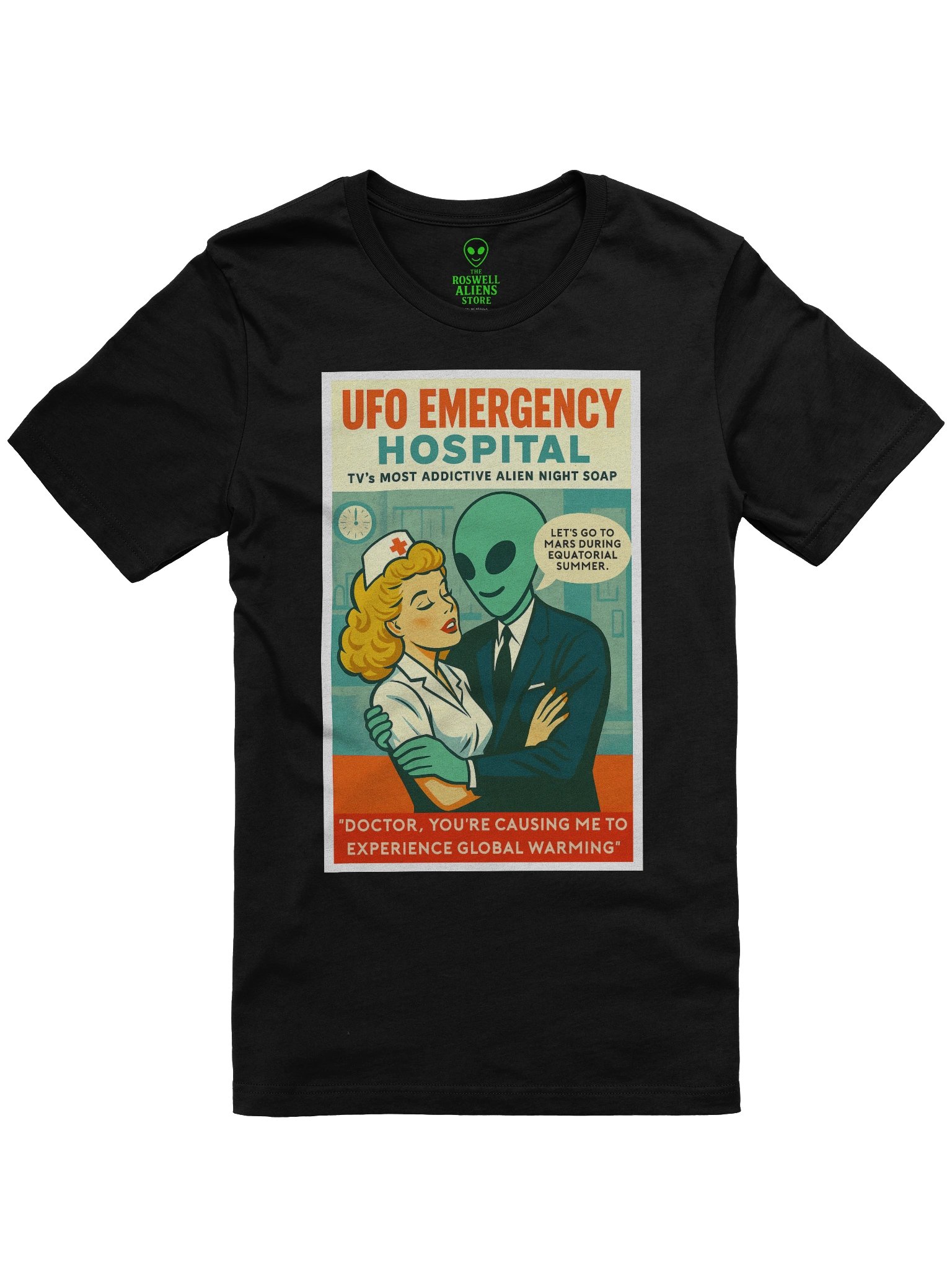 TV Hospital Night Soap Opera Roswell Aliens 1950's Retro Concert Tee Fit Unisex T-Shirt product image (1)