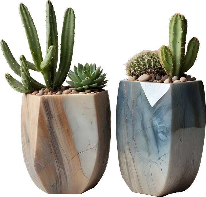 Celestial Grace – Twin Desert Gem Planters PNG product image (1)