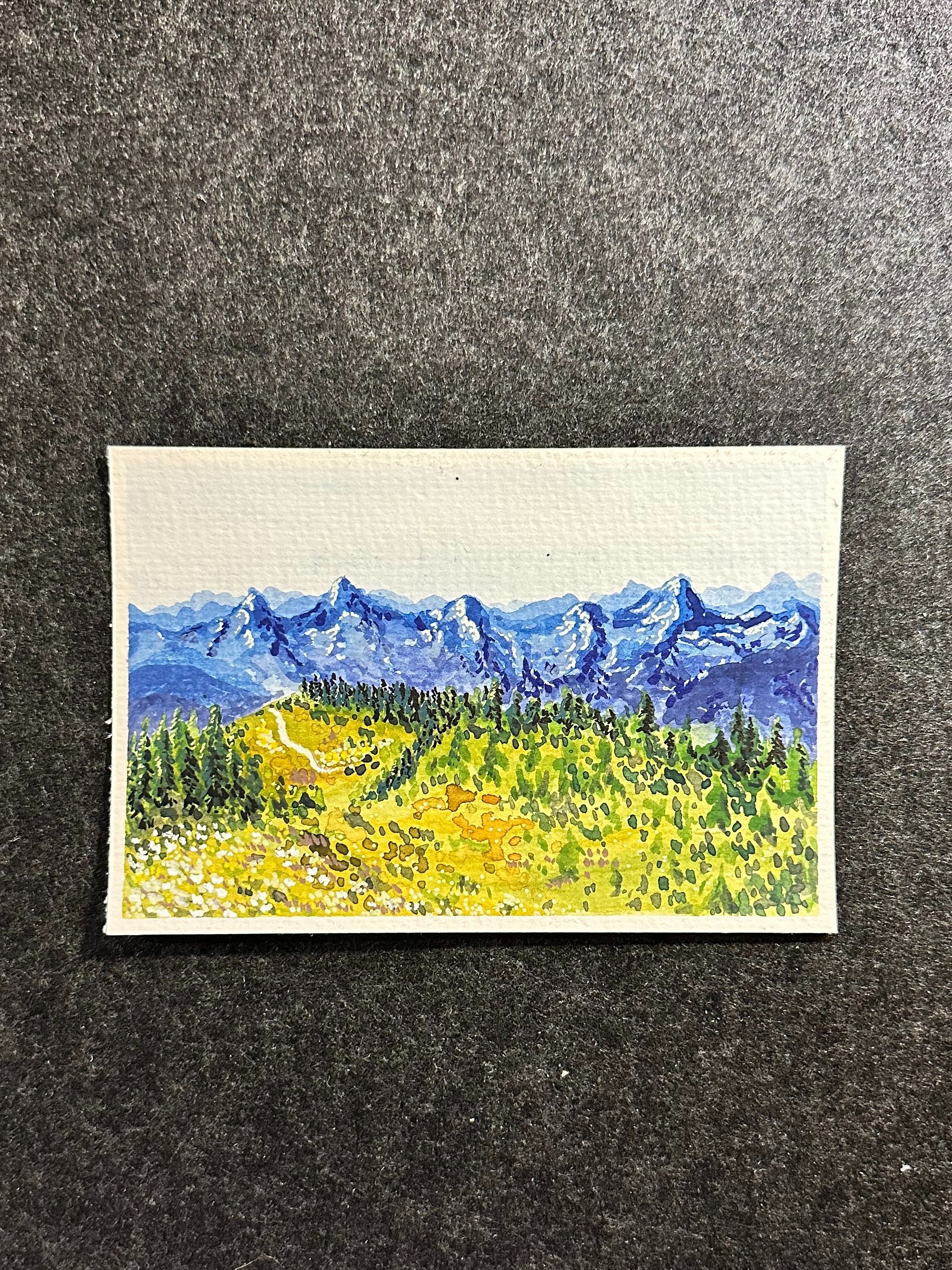 Mount Dickerman Original Watercolor Painting product image (3)