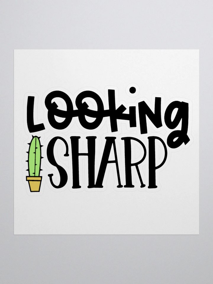 Sharp Cactus Kiss Cut Sticker product image (1)
