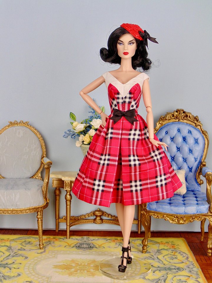 Berry Red OOAK fashion for 12" fashion dolls product image (2)