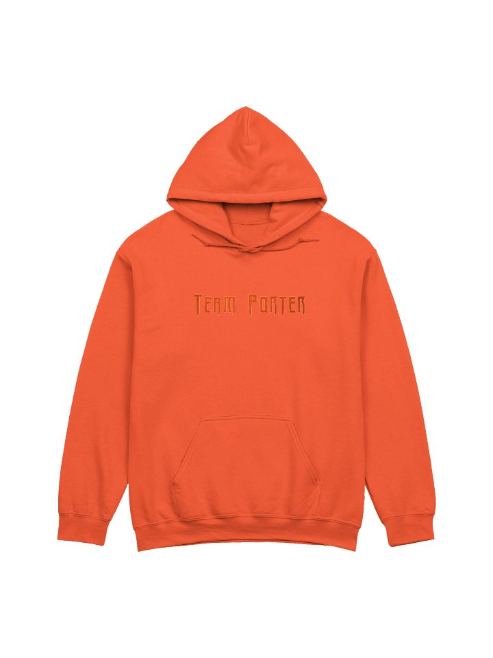 Team Porter Monochrome Embroidered Unisex Hoodie | Orange/Orange product image (1)