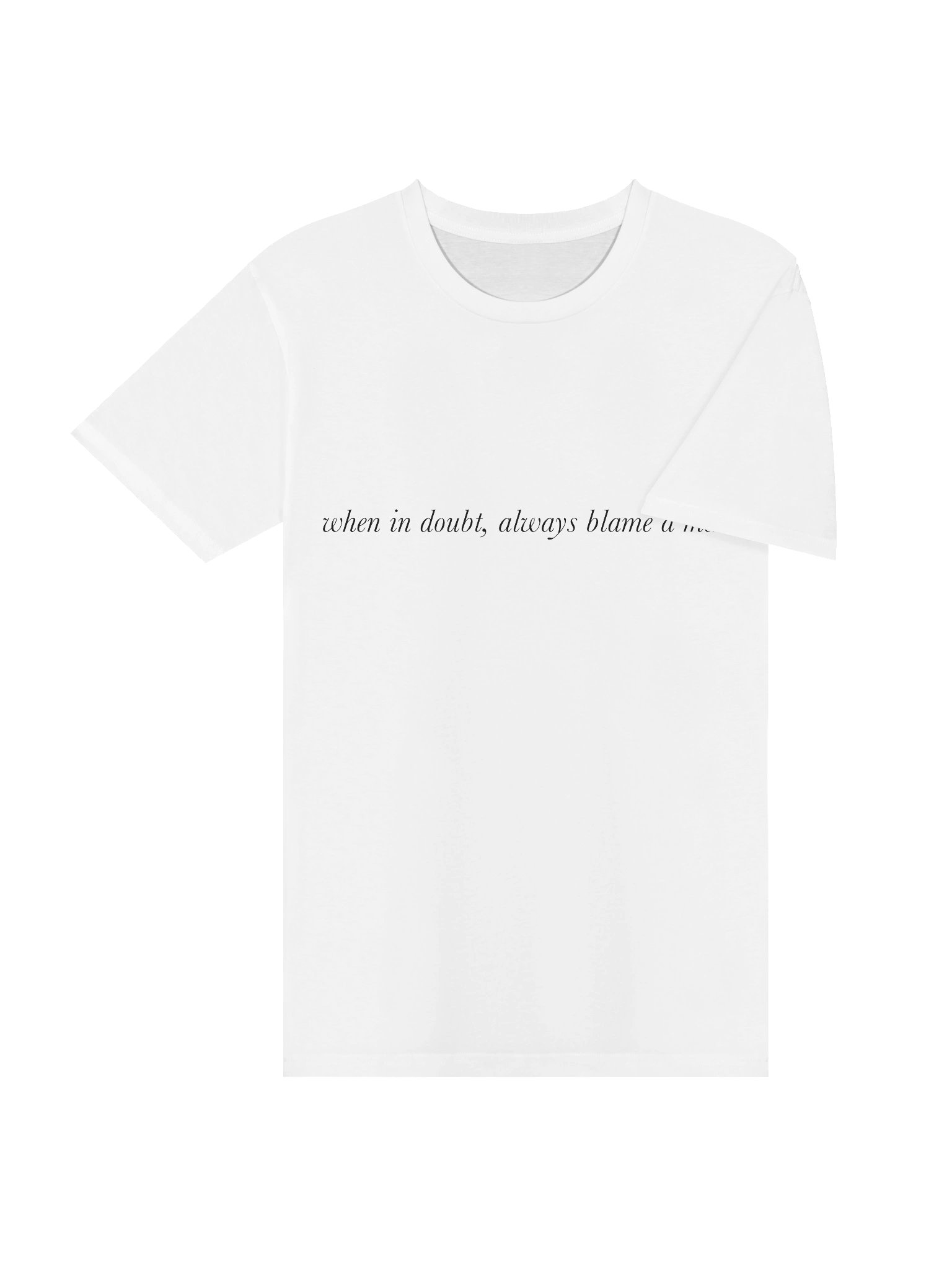 when in doubt, always blame a man tee product image (12)