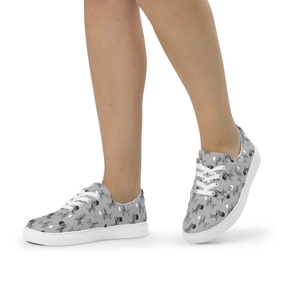 Kawaii Mystique Zebra Lace-up Canvas Shoes product image (4)