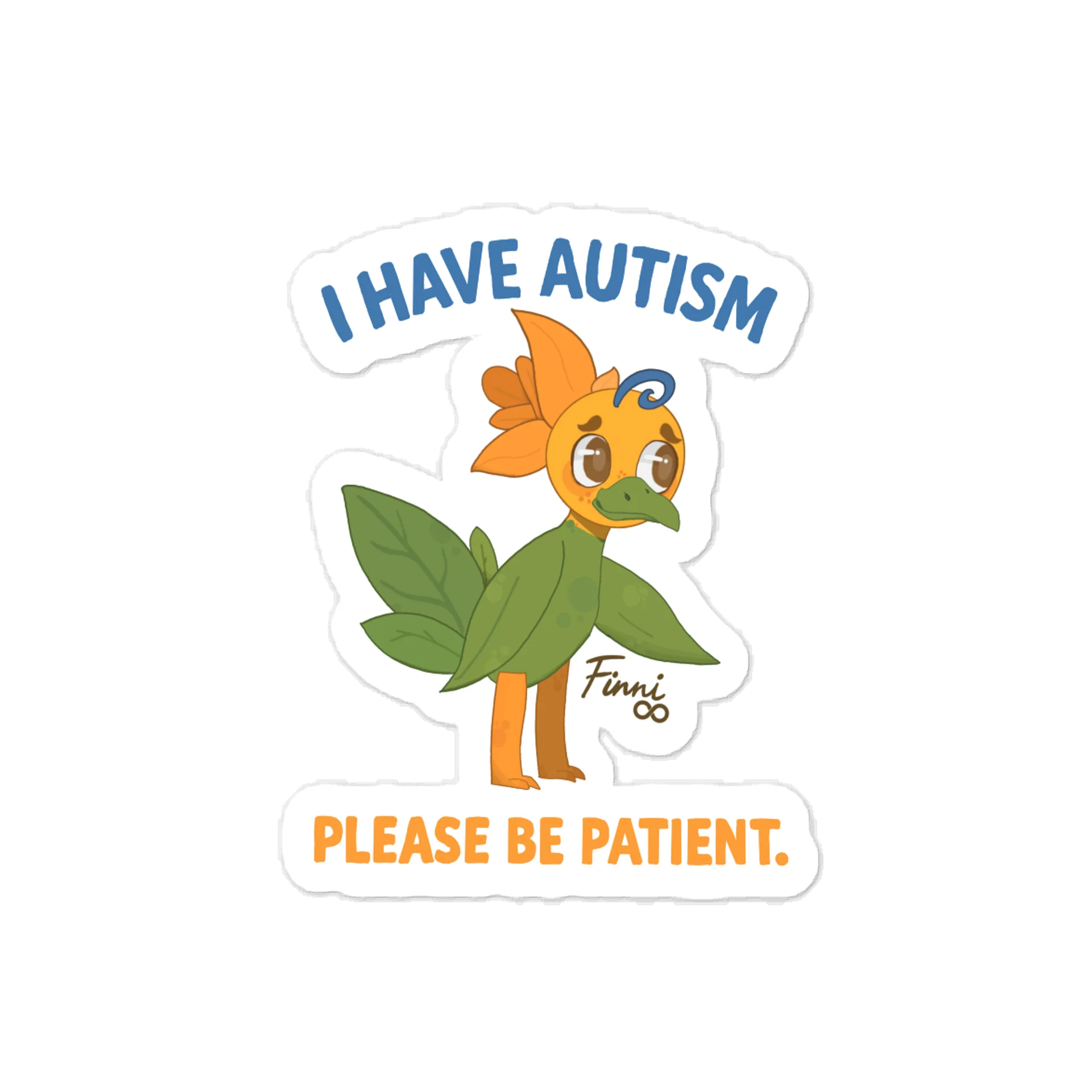 💛 Finni Says: Please Be Patient — Disney With Sean Show - Sticker product image (1)