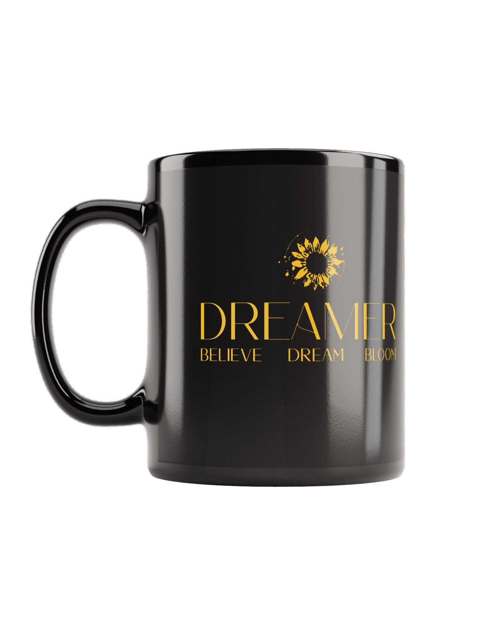 The Dreamer / Black Glossy Ceramic Mug product image (1)