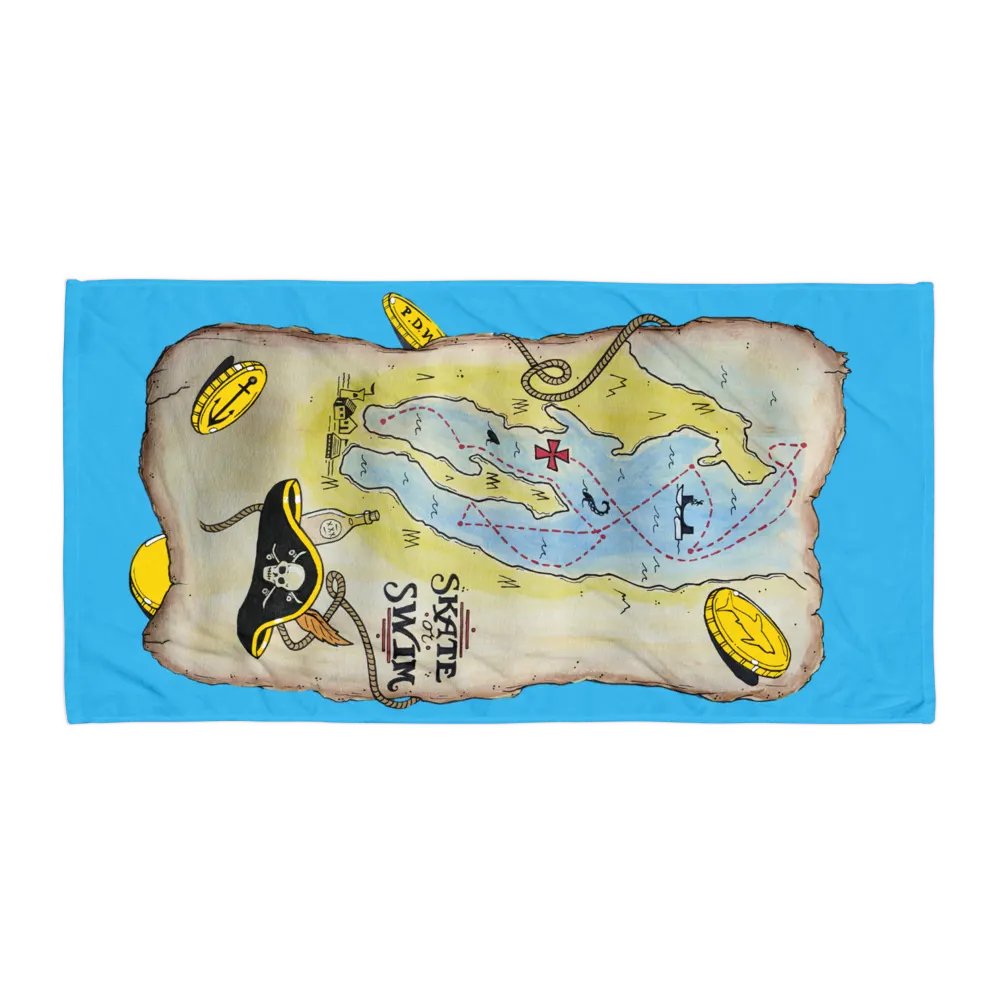 Pirate map beach towel product image (1)