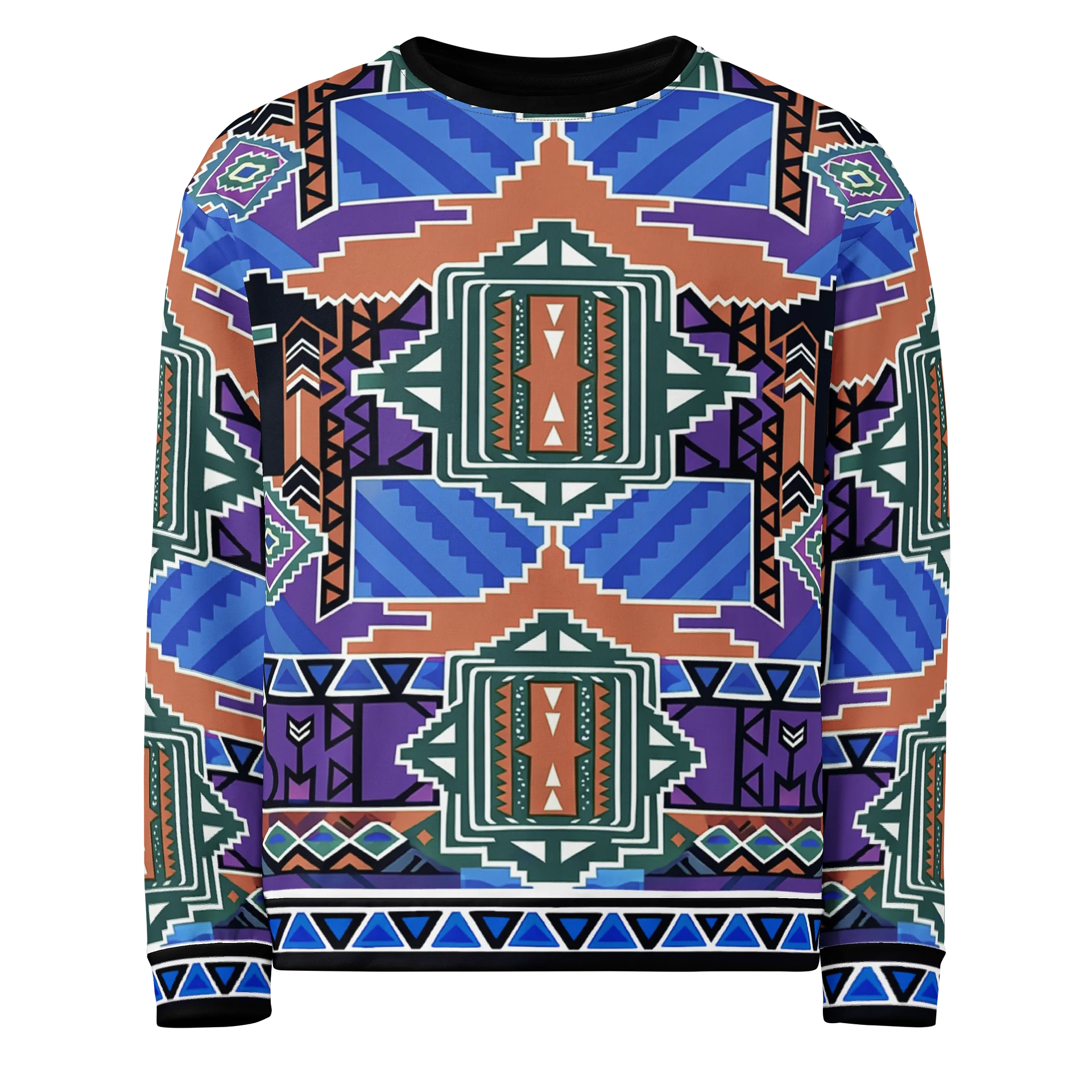 The 90s Aztec Blue/Purple Sweatshirt product image (1)