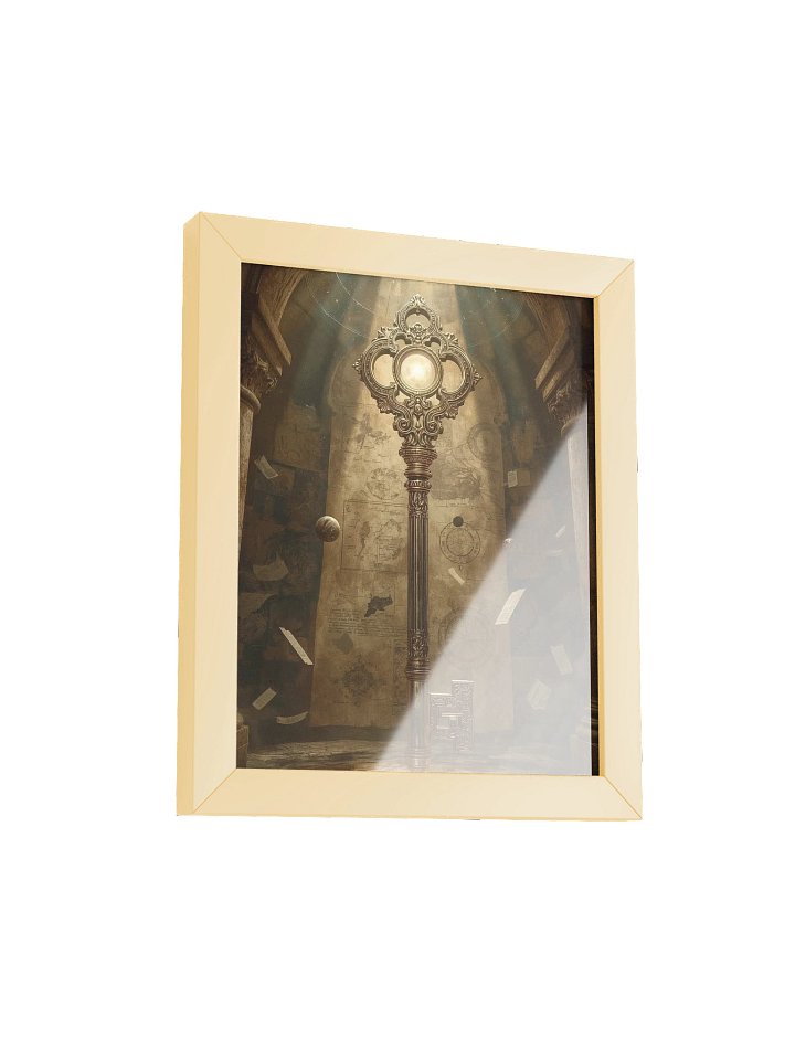 The Gatekeeper’s Key – Eternal Archive | Framed Vertical Poster (Gold Frame) product image (6)