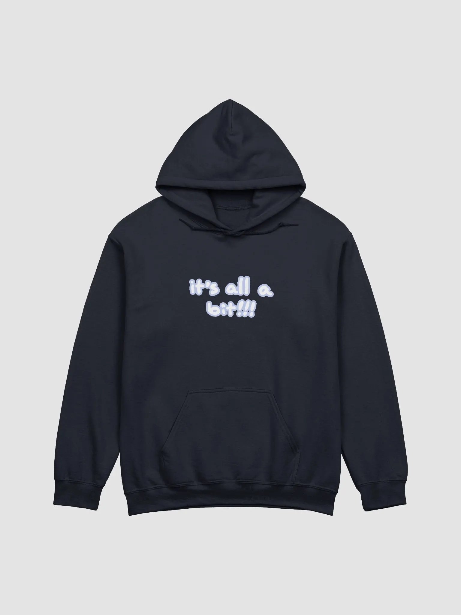 “It’s all a bit!!!” (lined design, #BDCAEF) classic hoodie product image (2)