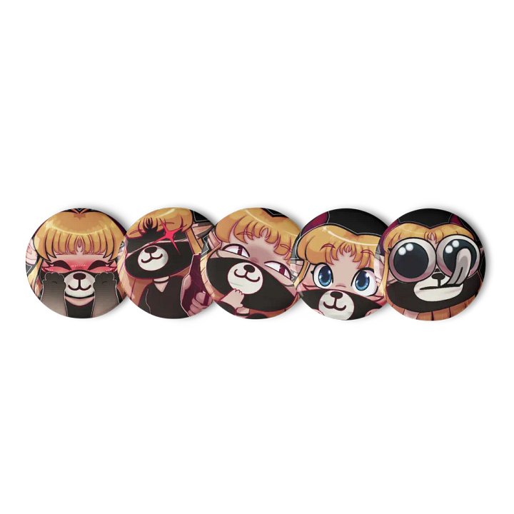 Emote Pin Buttons (Set of 5) product image (3)