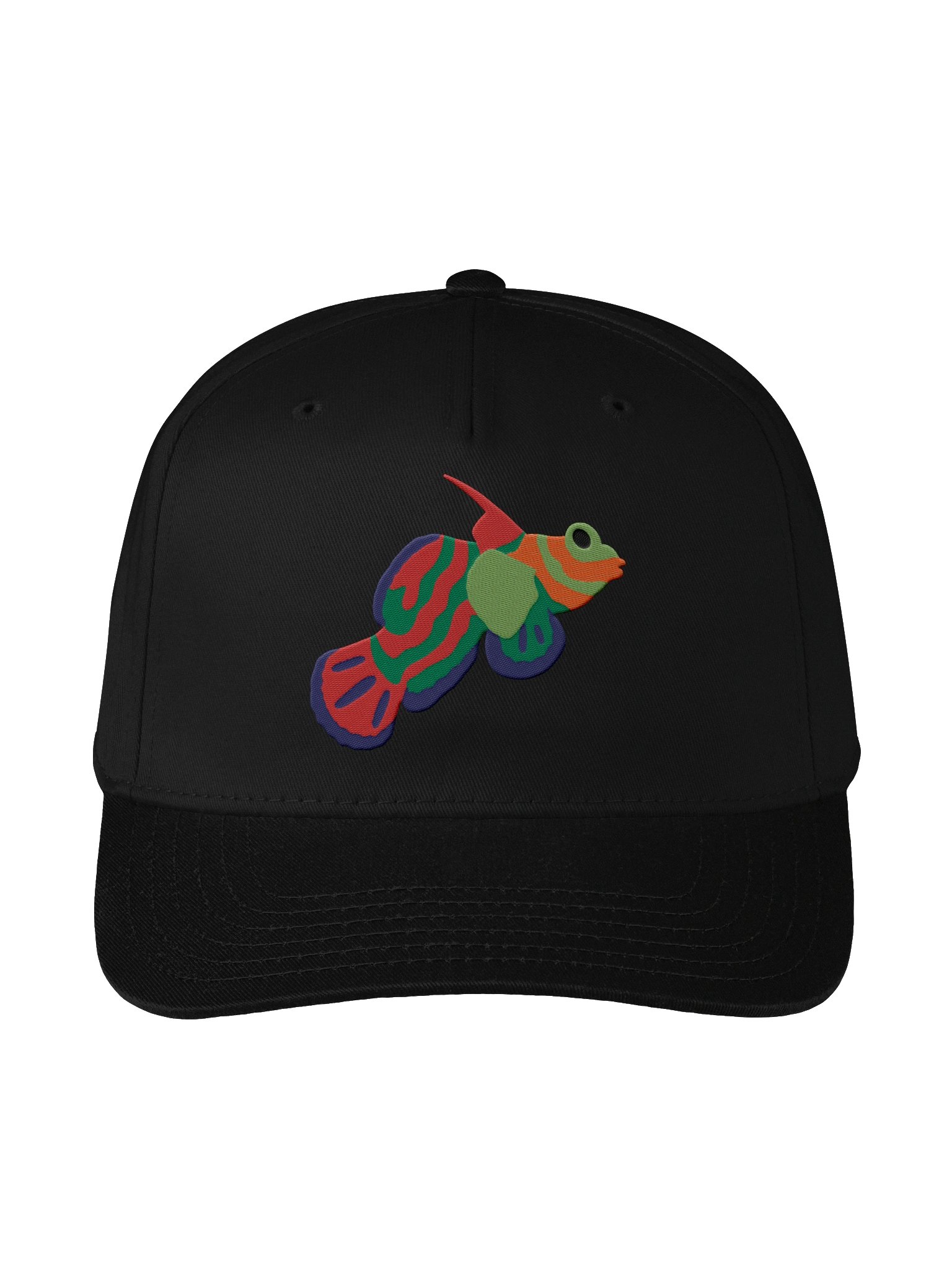 Green Mandarinfish Mid-Profile Baseball Cap (Embroidered) for Reef and Marine Aquarium Lovers product image (2)