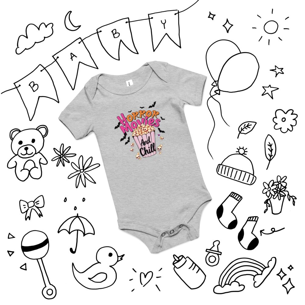 Horror Movies And Chill Baby Romper Onesie product image (12)