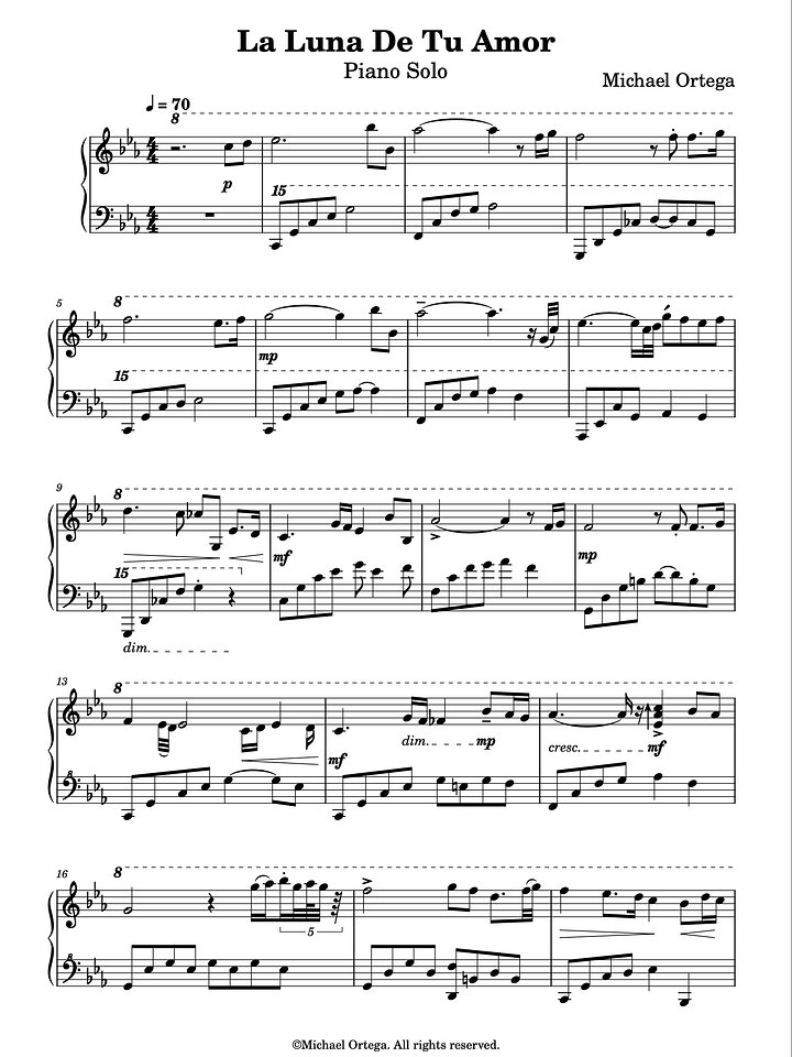 La Luna De Tu Amor (Piano Score) product image (1)
