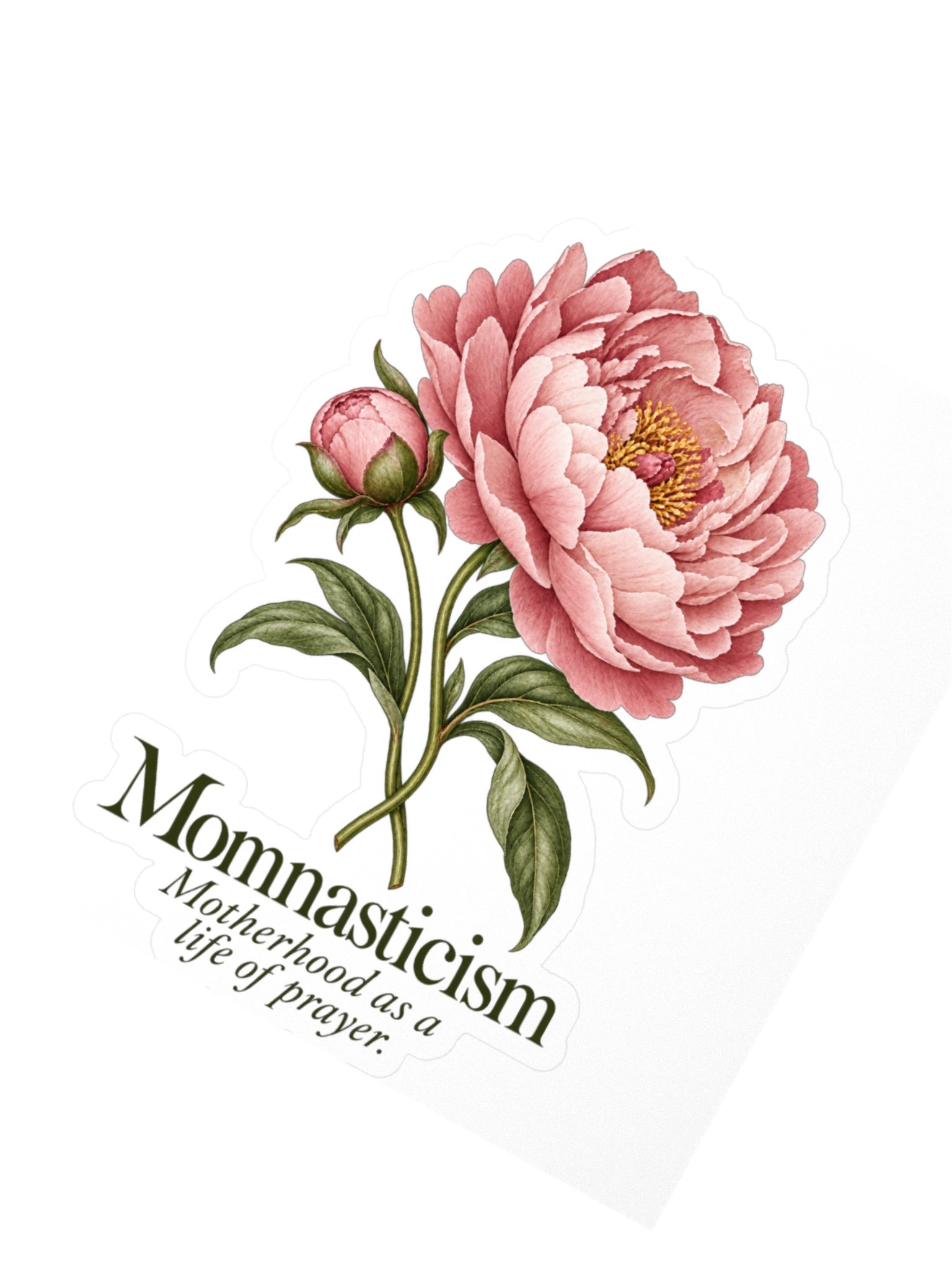 Blush Peony | Momnasticism Botanical Sticker product image (4)