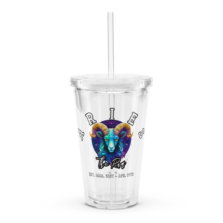Aries - Zodiac Double Wall Clear Plastic Tumbler product image (1)