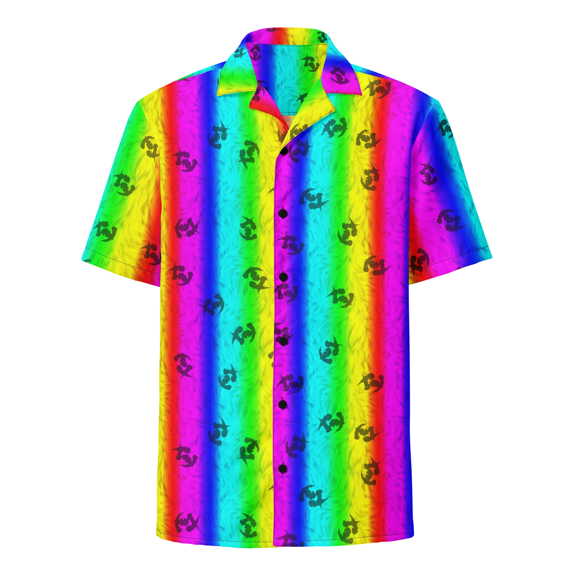 Brown Bear Rainbow Fur Hawaiian Shirt product image (1)