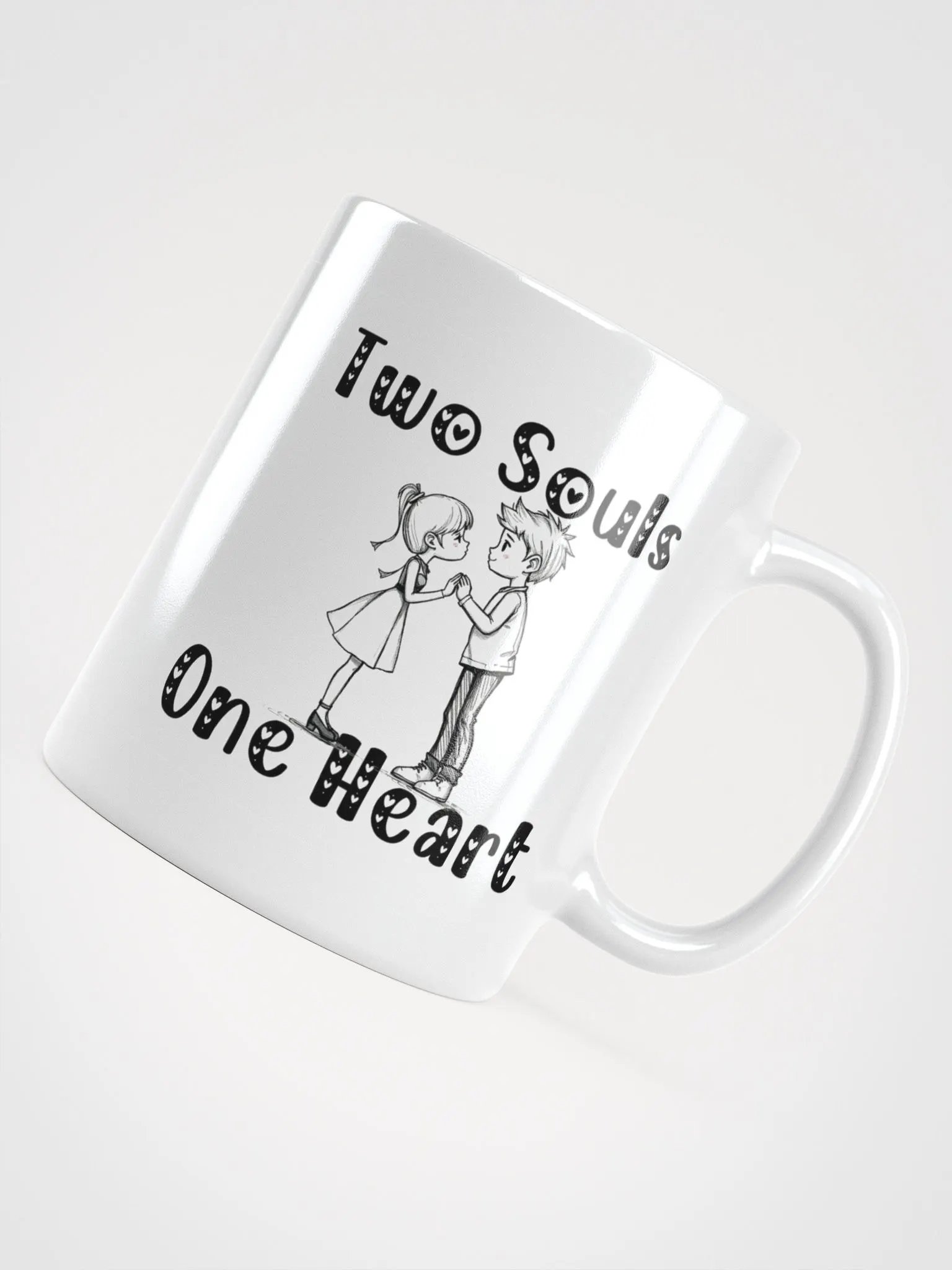 Two Souls One Heart White Glossy Mug product image (11)