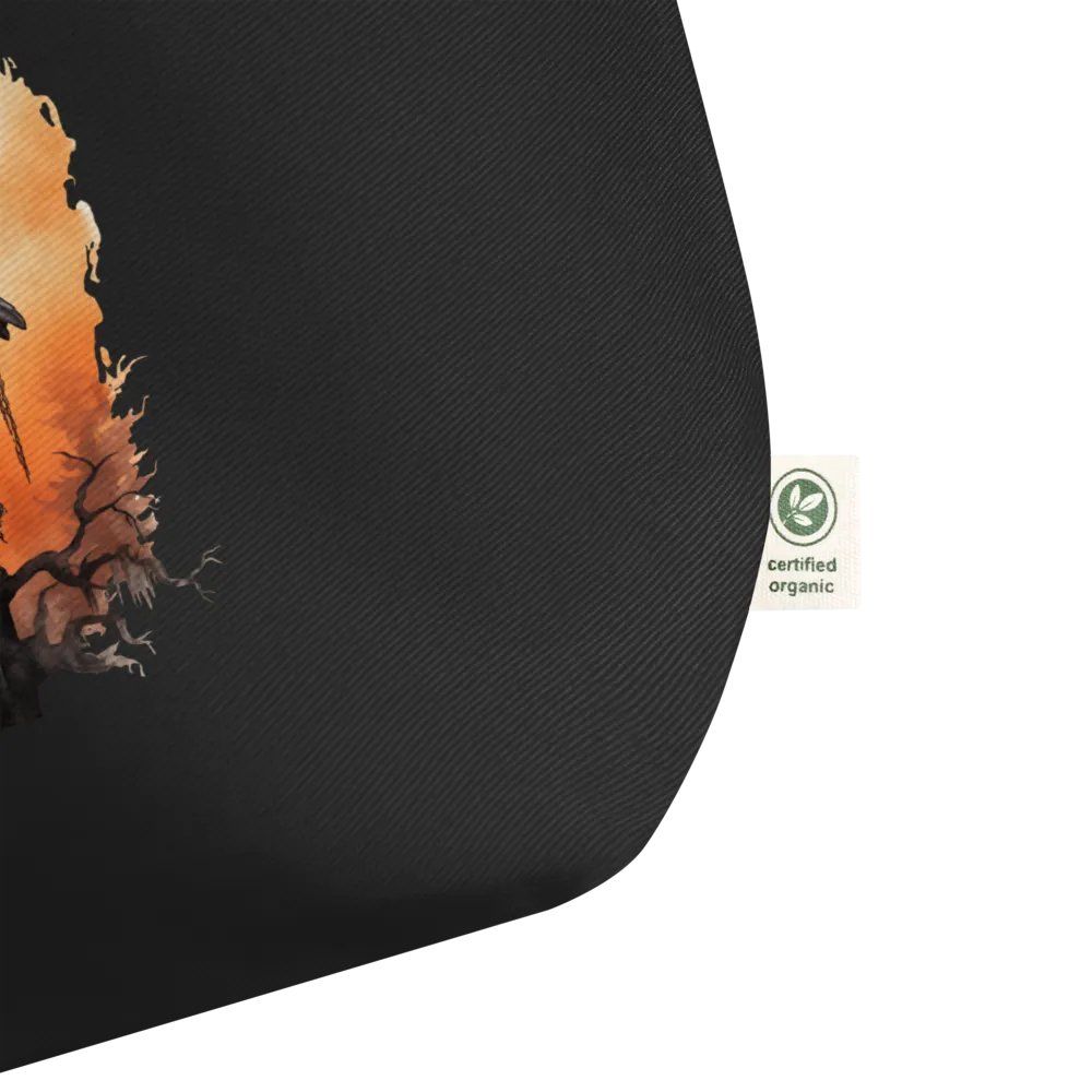 Crow's Nightlight: Eco-friendly organic cotton twill tote bag product image (2)