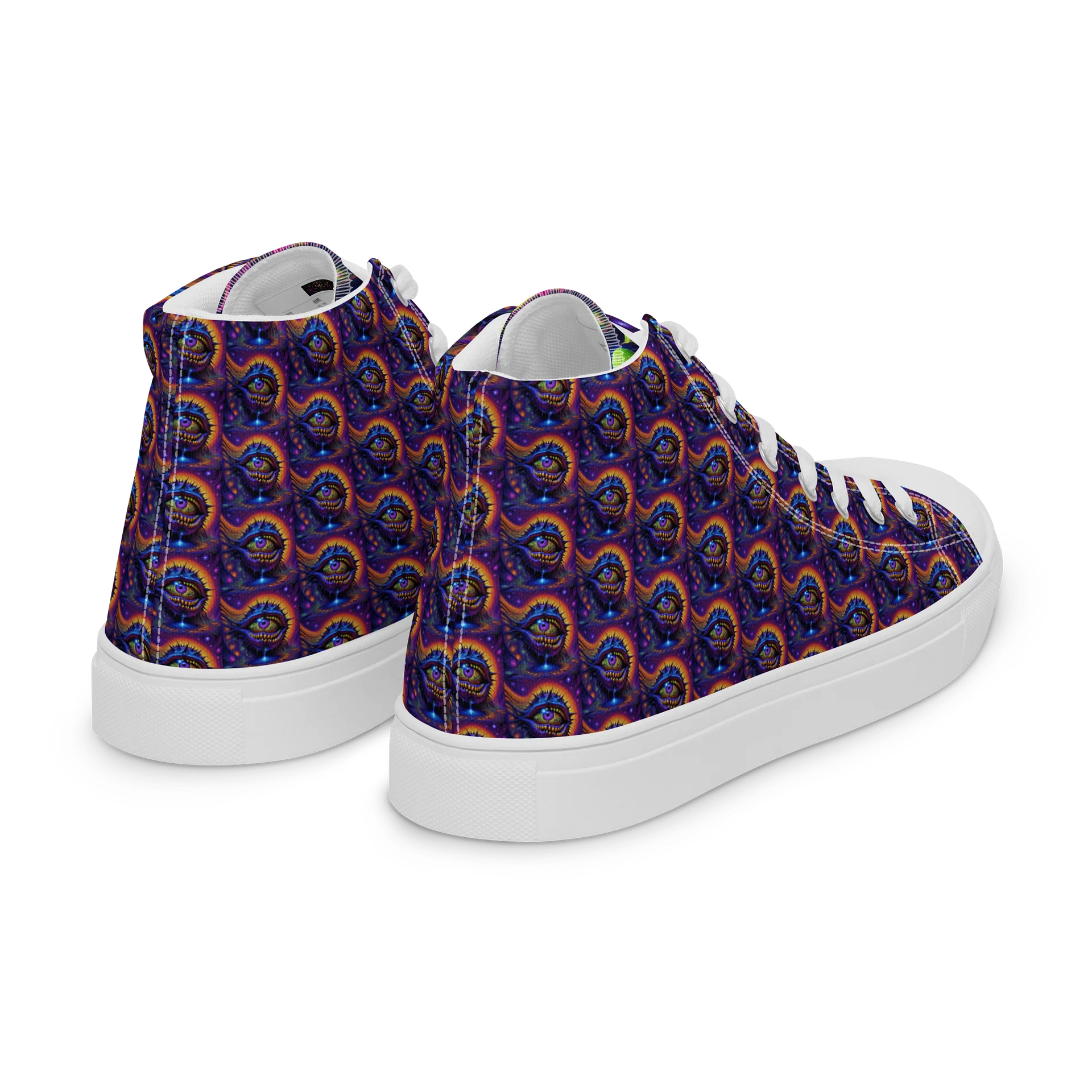 Men's Canvas High tops-House of Rahly Design, One Eye Strange. product image (16)