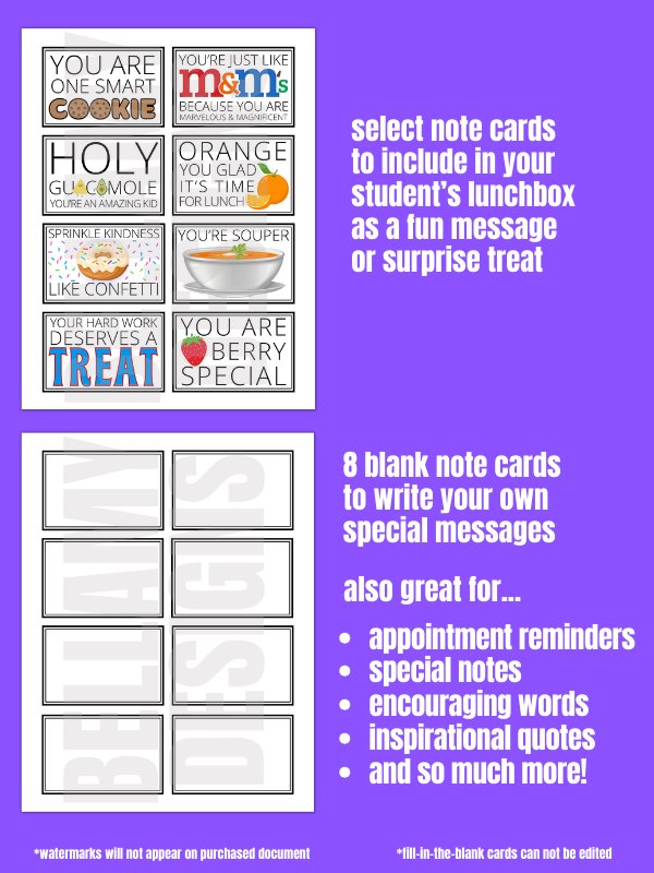 Lunchbox Notes Printables for School Lunches product image (7)
