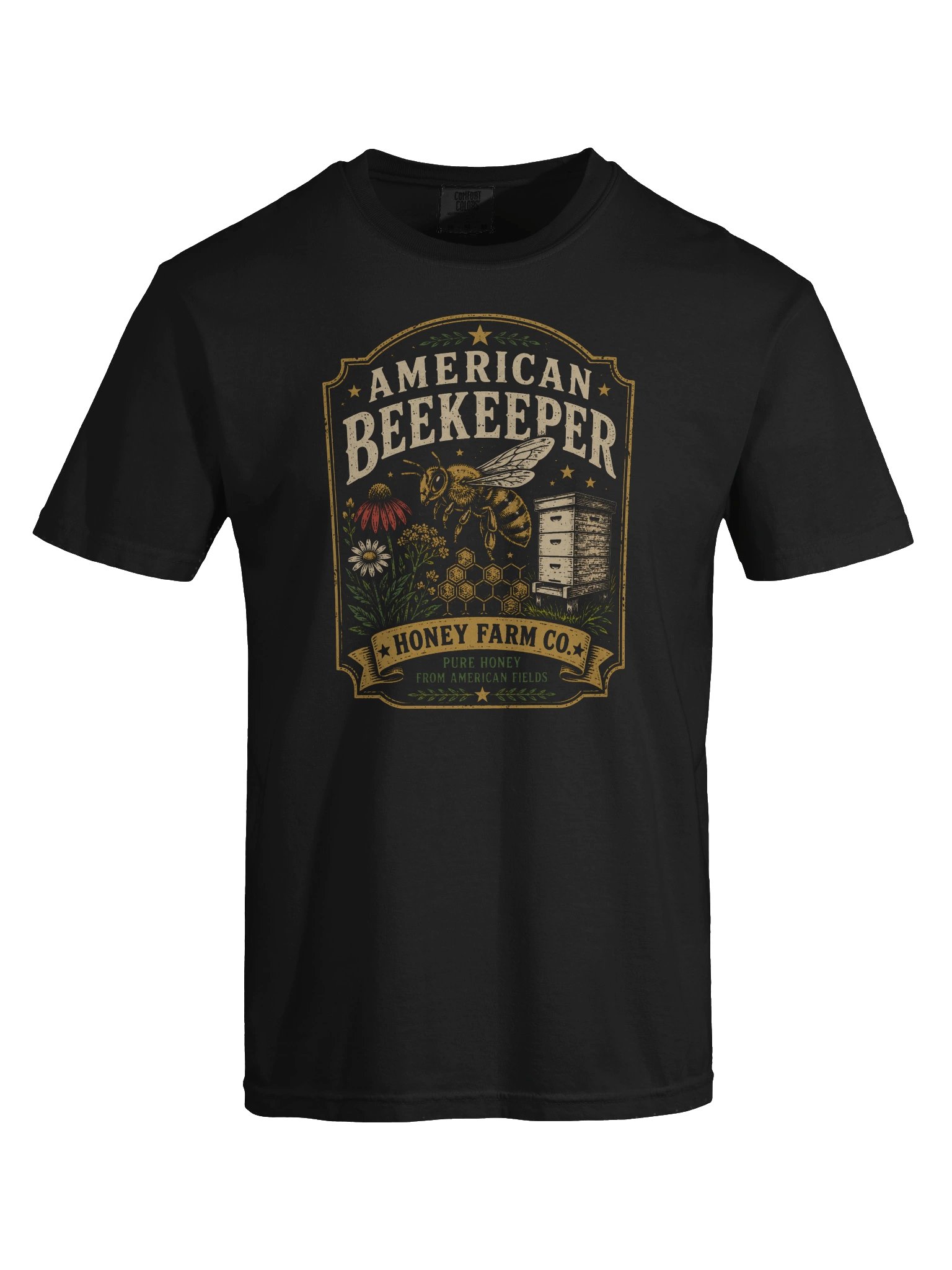 American Beekeeper T-Shirt | Vintage Honey Farm Graphic Tee product image (5)