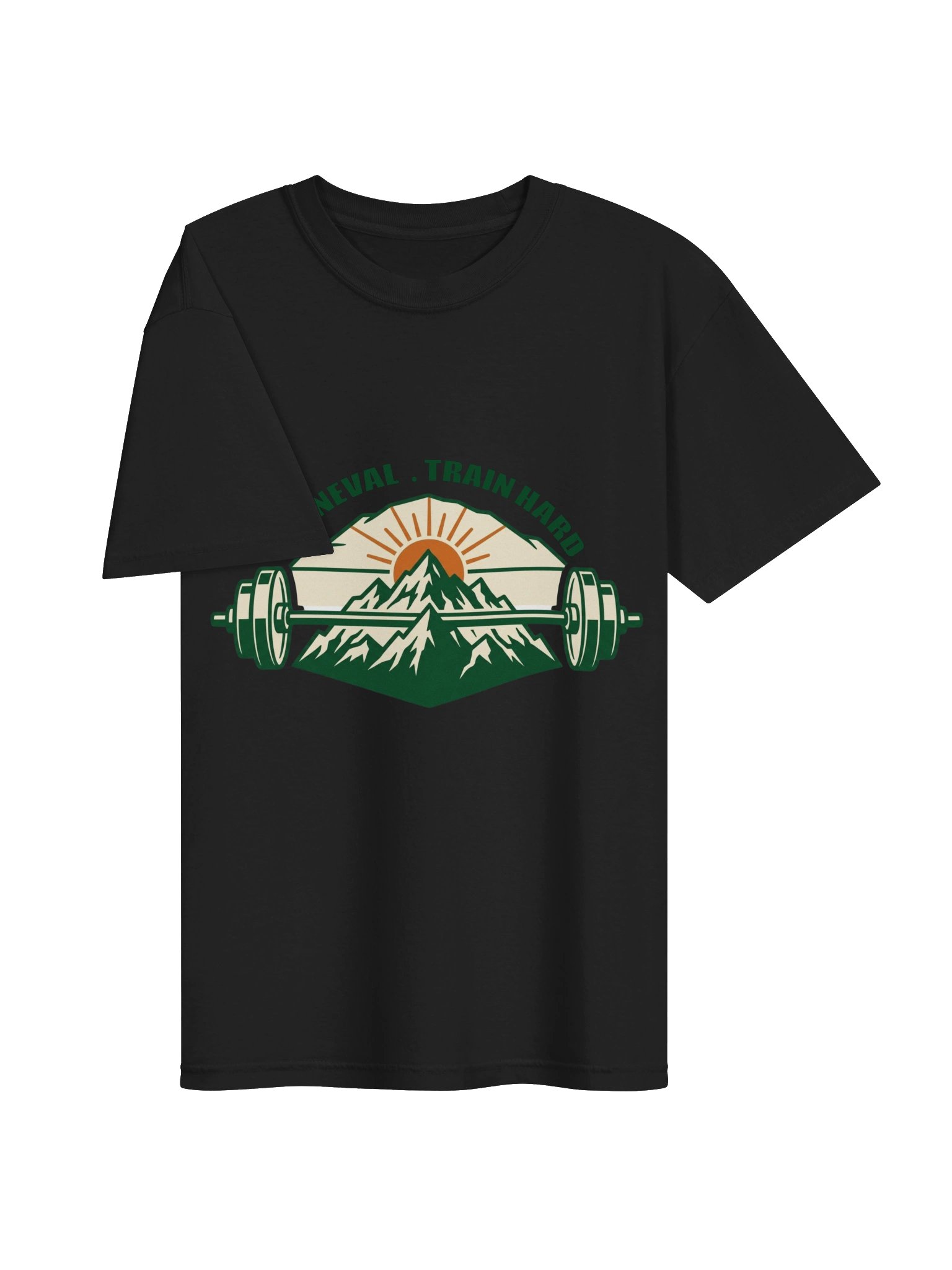 IronEval Train Hard Mountain Barbell Gym T-Shirt for Lifters product image (8)