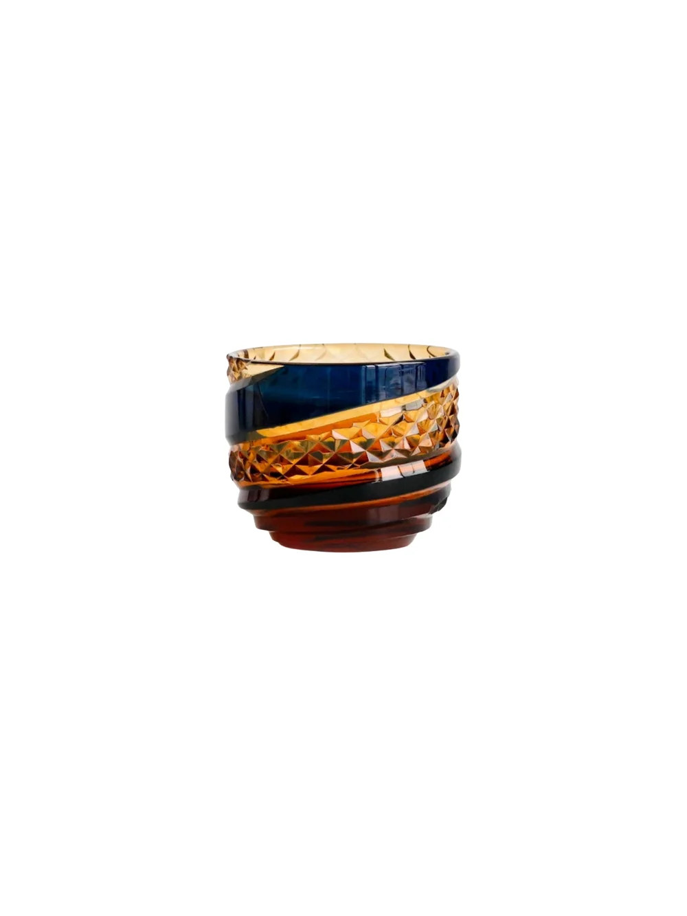 Edo Kiriko - Small Amber Blue 04 product image (1)