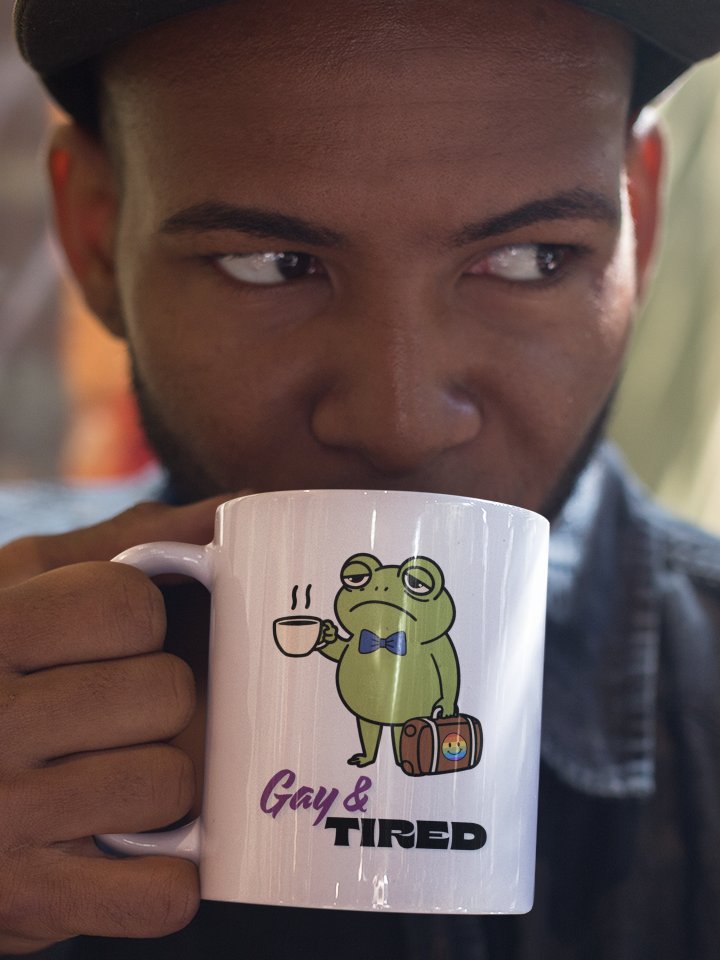 Gay & Tired Frog Coffee Mug product image (1)
