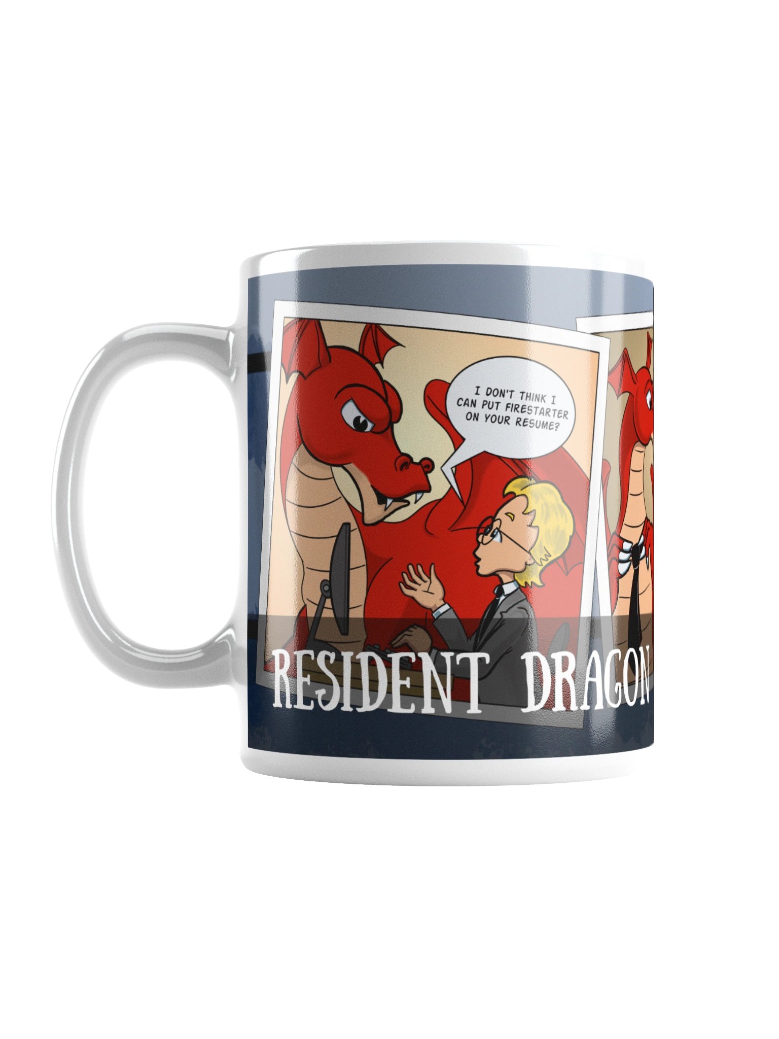 Resident Dragon Comic Work Three-Panel Mug product image (2)
