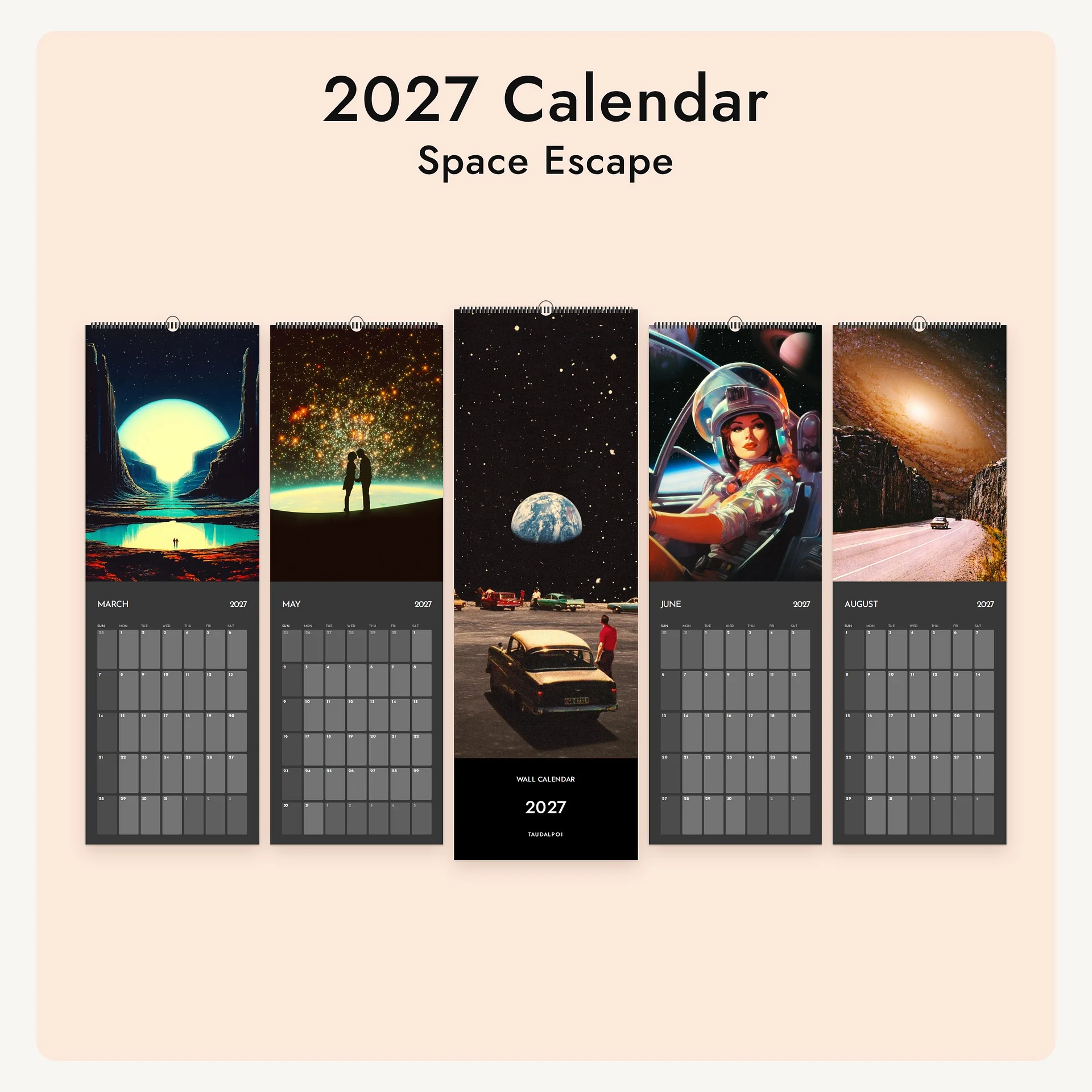 Space Escape 2027 Calendar