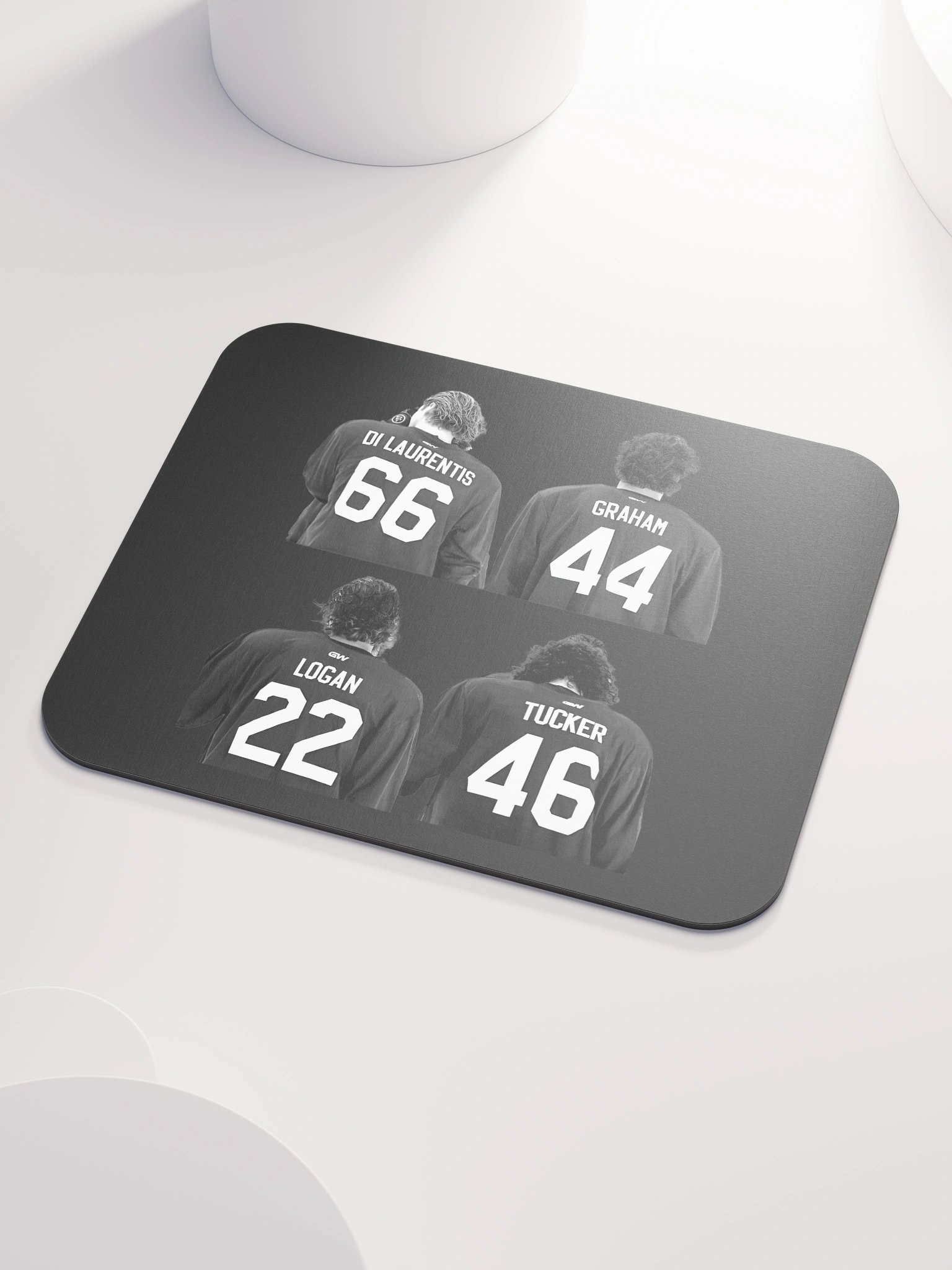 Off Campus B&W Jersey Mouse Pad product image (3)