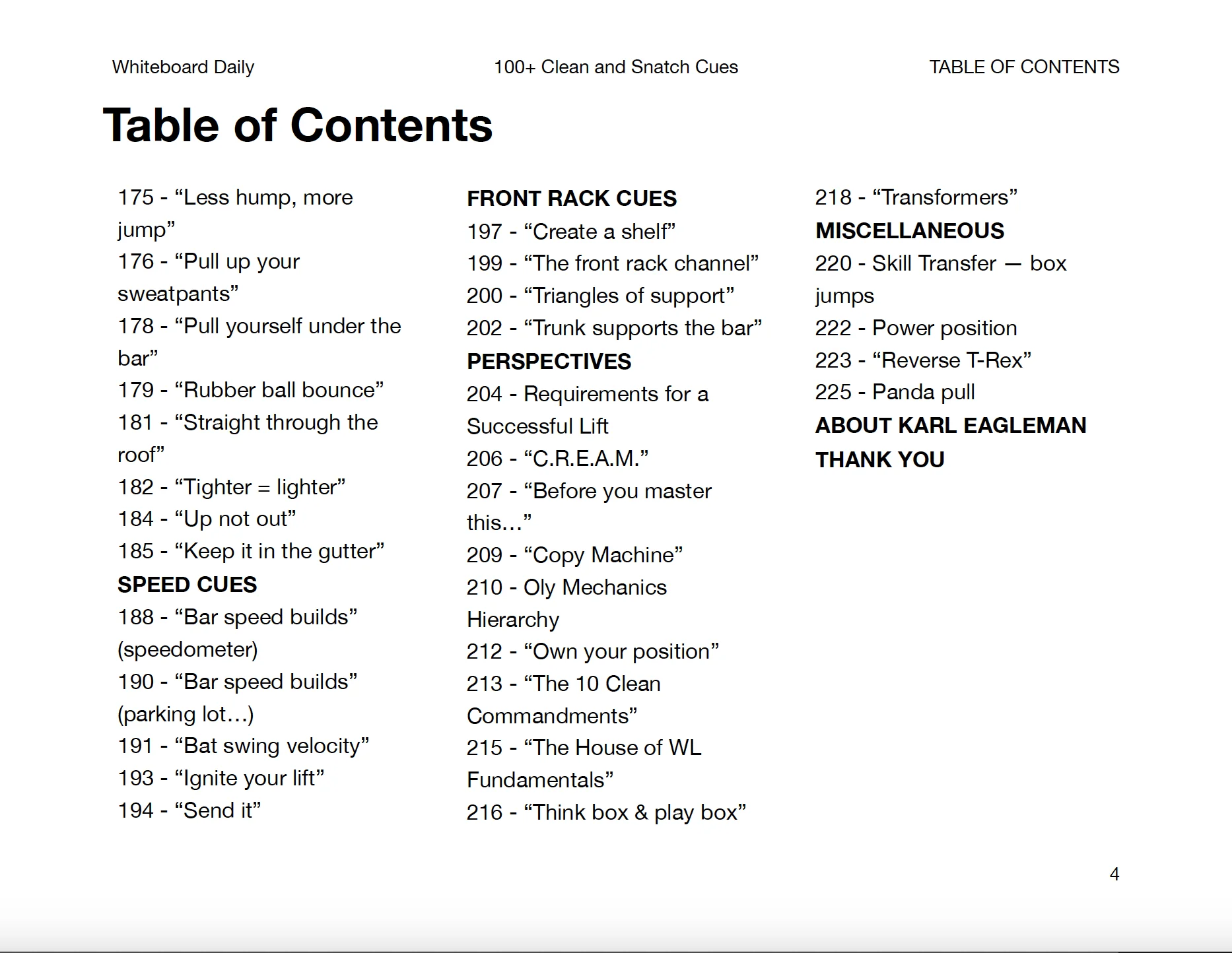 eBook: 100+ Clean & Snatch Cues - Volume 1 product image (4)