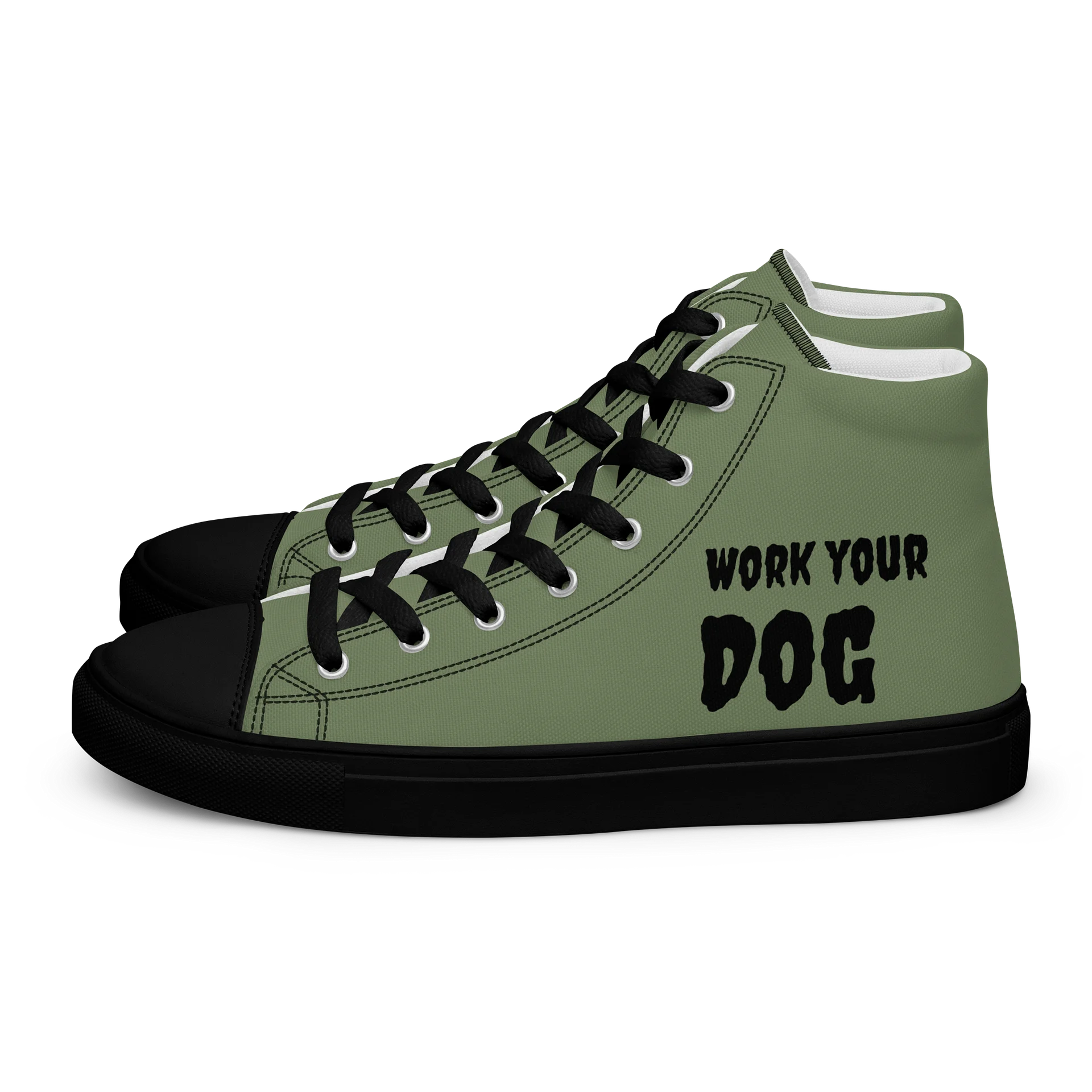 WORK YOUR DOG — Retro Graphic Women's High-Top Sneakers product image (1)