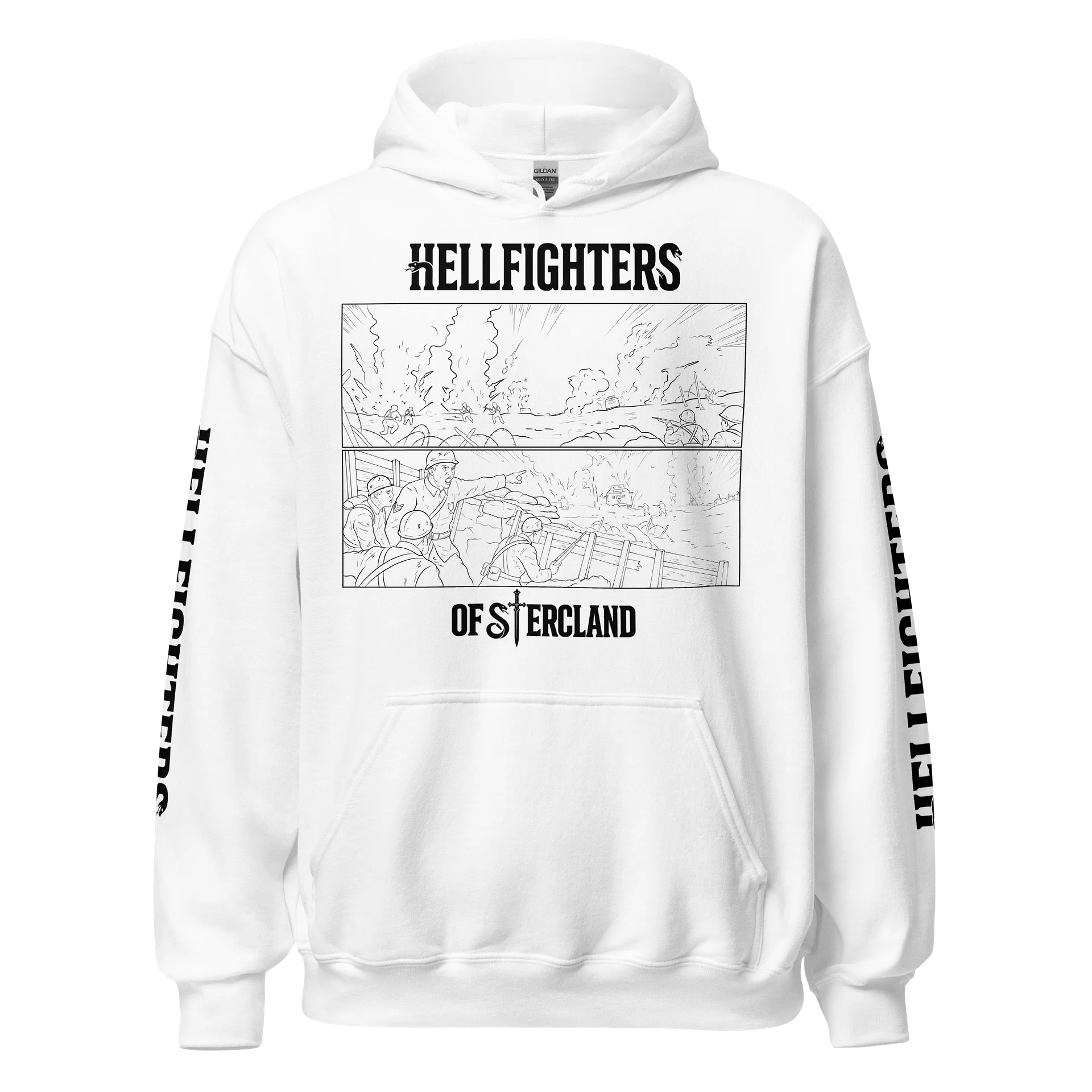 Hellfighters B&W Hoodie product image (1)