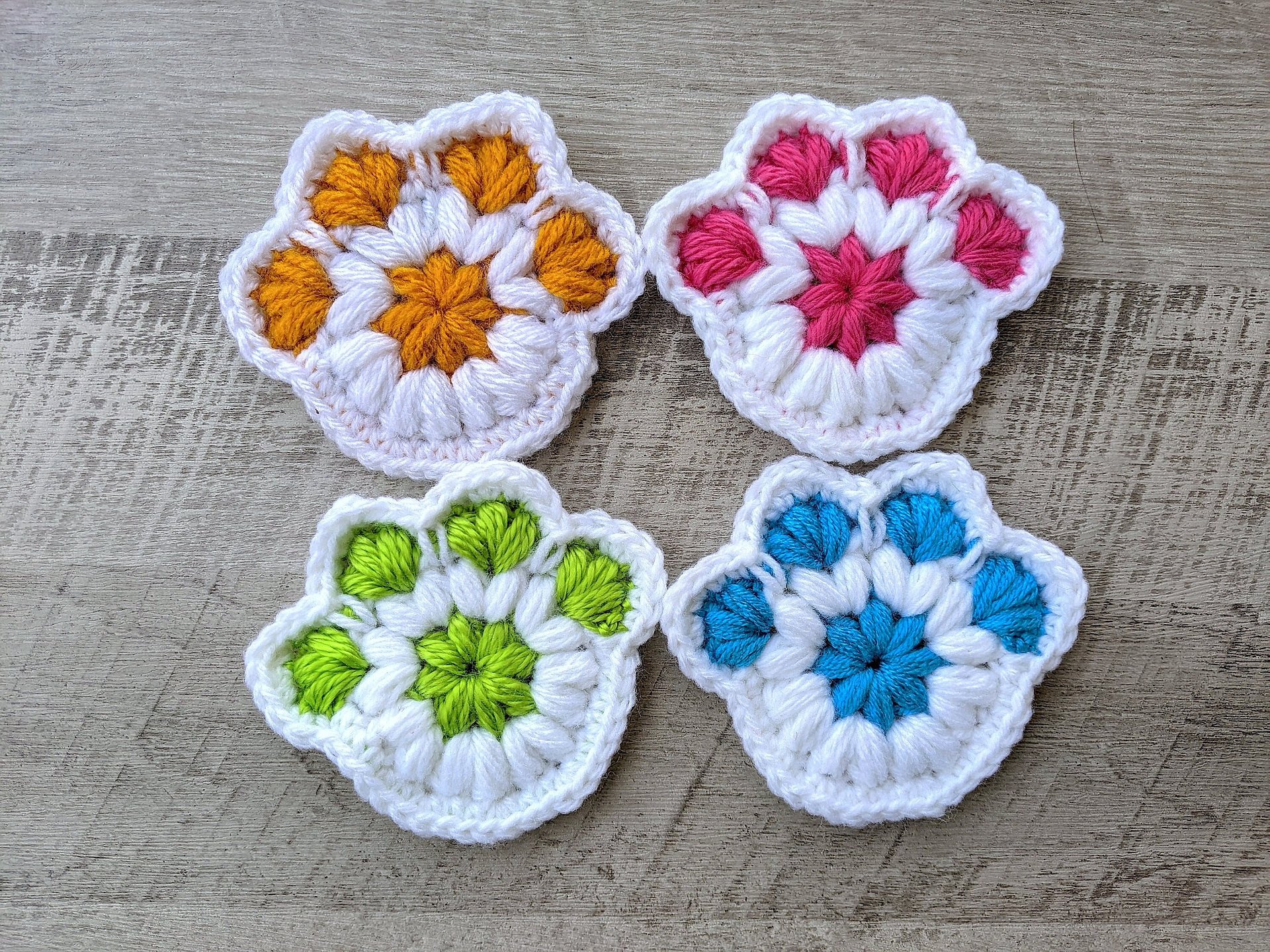 Crochet Paw Print Coaster Pattern product image (3)