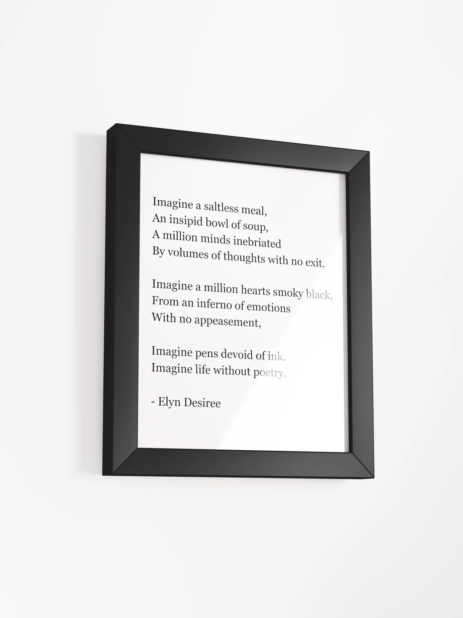 Life Without Poetry Framed Matte Poster product image (2)