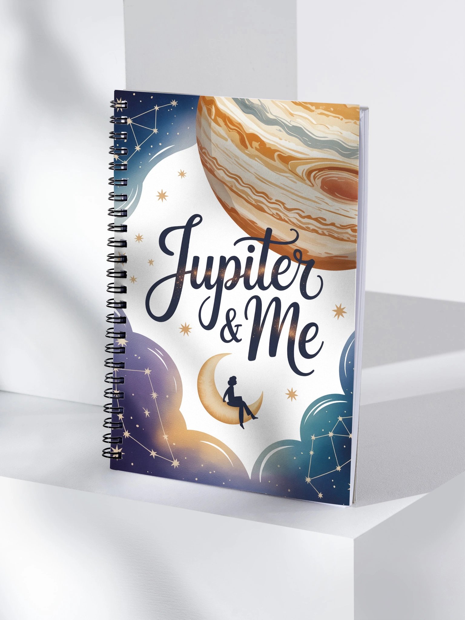 Jupiter & Me Human Design Notebook (Girl on Moon) product image (4)