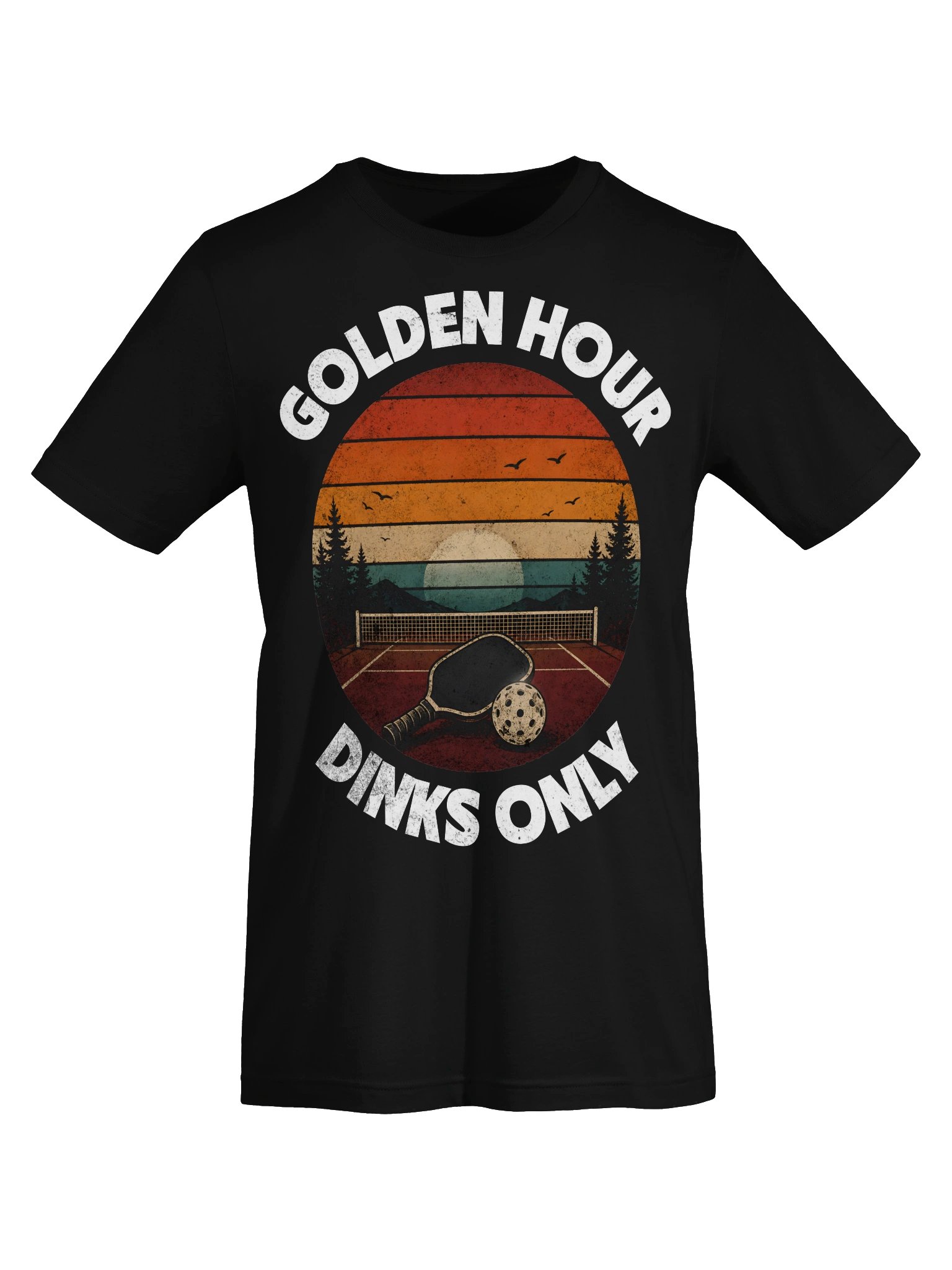 Golden Hour Dinks Only Pickleball Shirt – Funny Pickleball Tee product image (5)