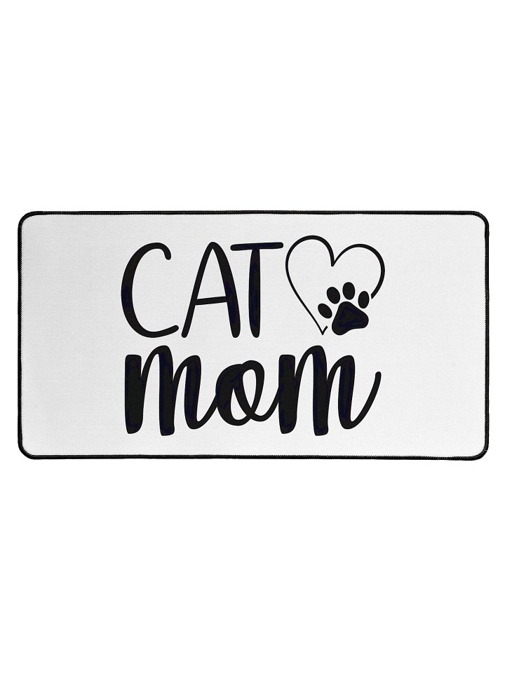 Cat Mom Desk Mat 15.5 x 31.5 product image (1)