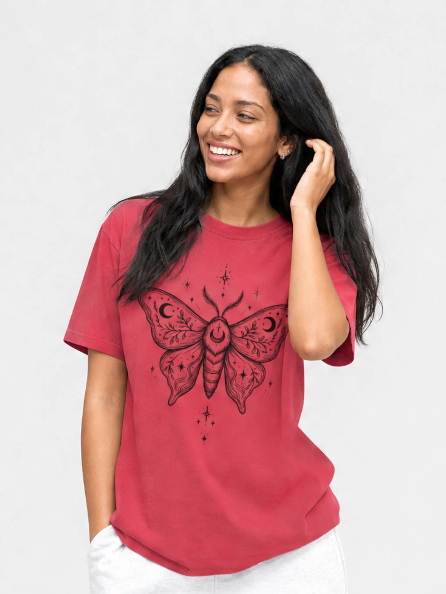 Celestial Moon Moth Graphic T-Shirt product image (2)
