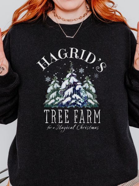 Magical Tree Farm Christmas Cozy Minimalist Sweatshirt product image (17)