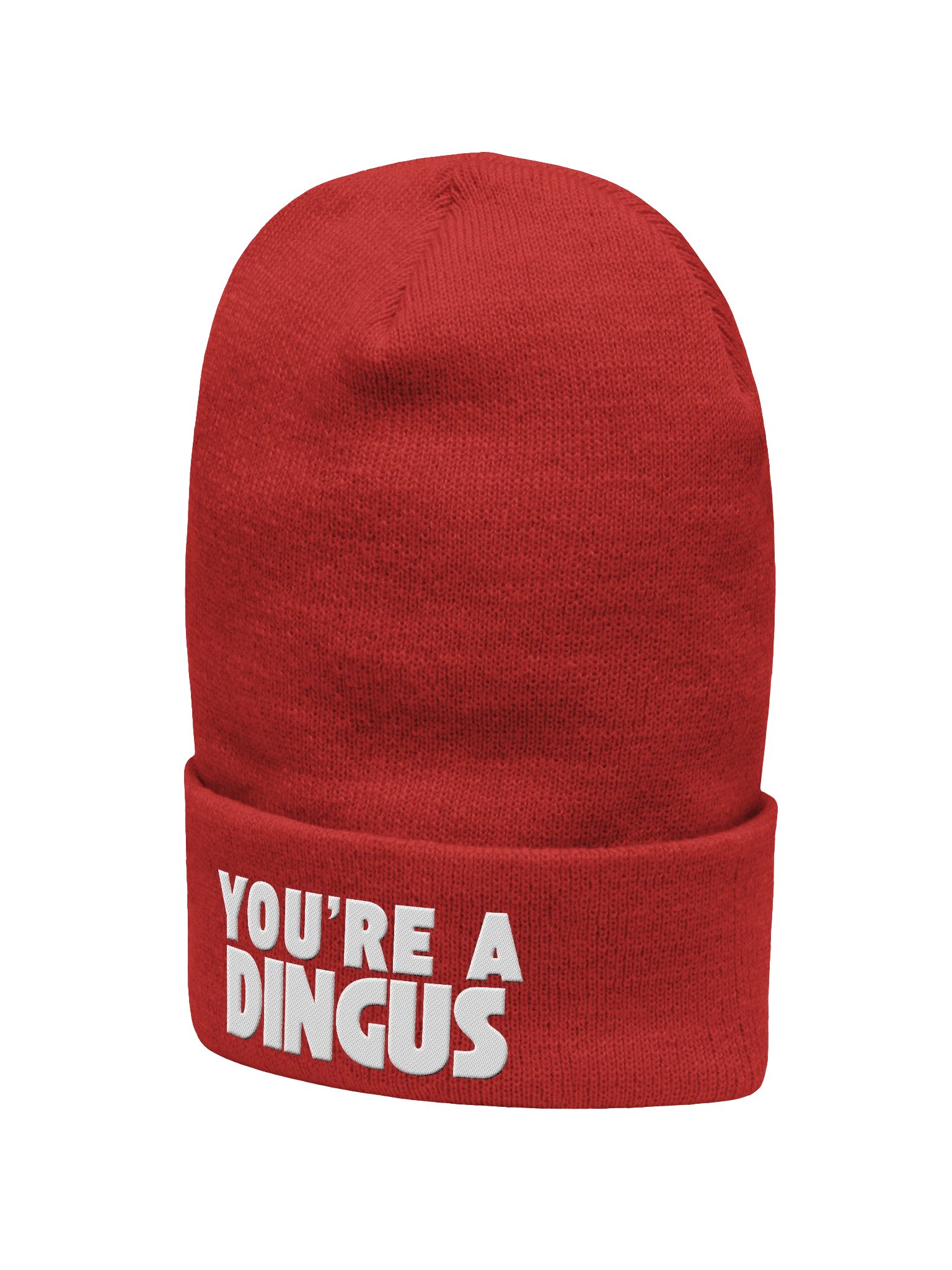 You're A Dingus | White | Cuffed Beanie product image (2)