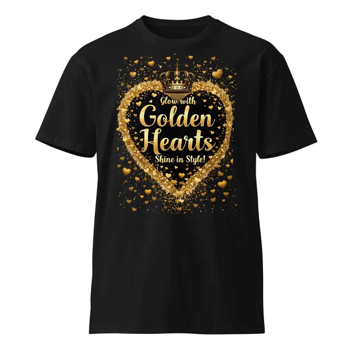 Black History Month Golden Hearts Shine in Style Unisex T-Shirt product image (1)