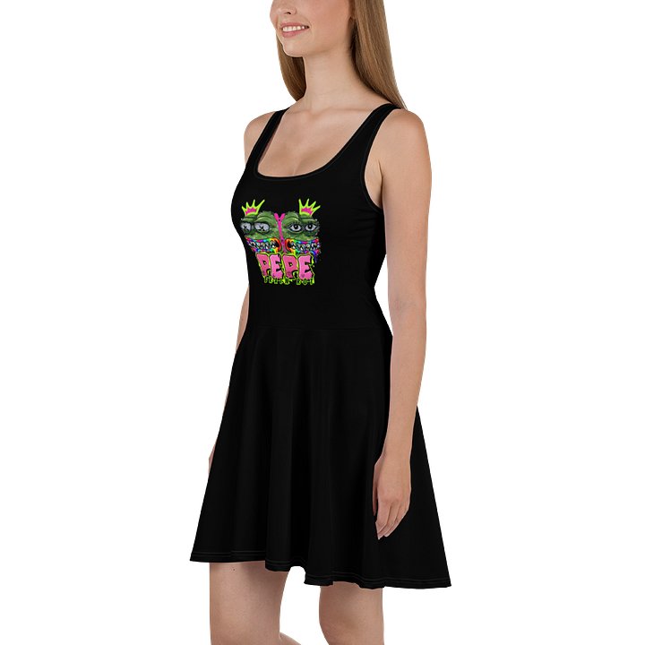 Pepe Brain Rot Graffiti Skater Dress product image (1)