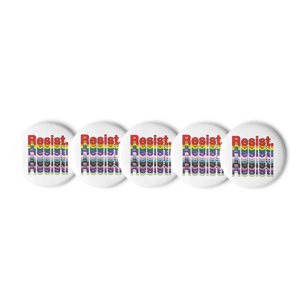 Resist - Rainbow Set of Five Pins product image (1)
