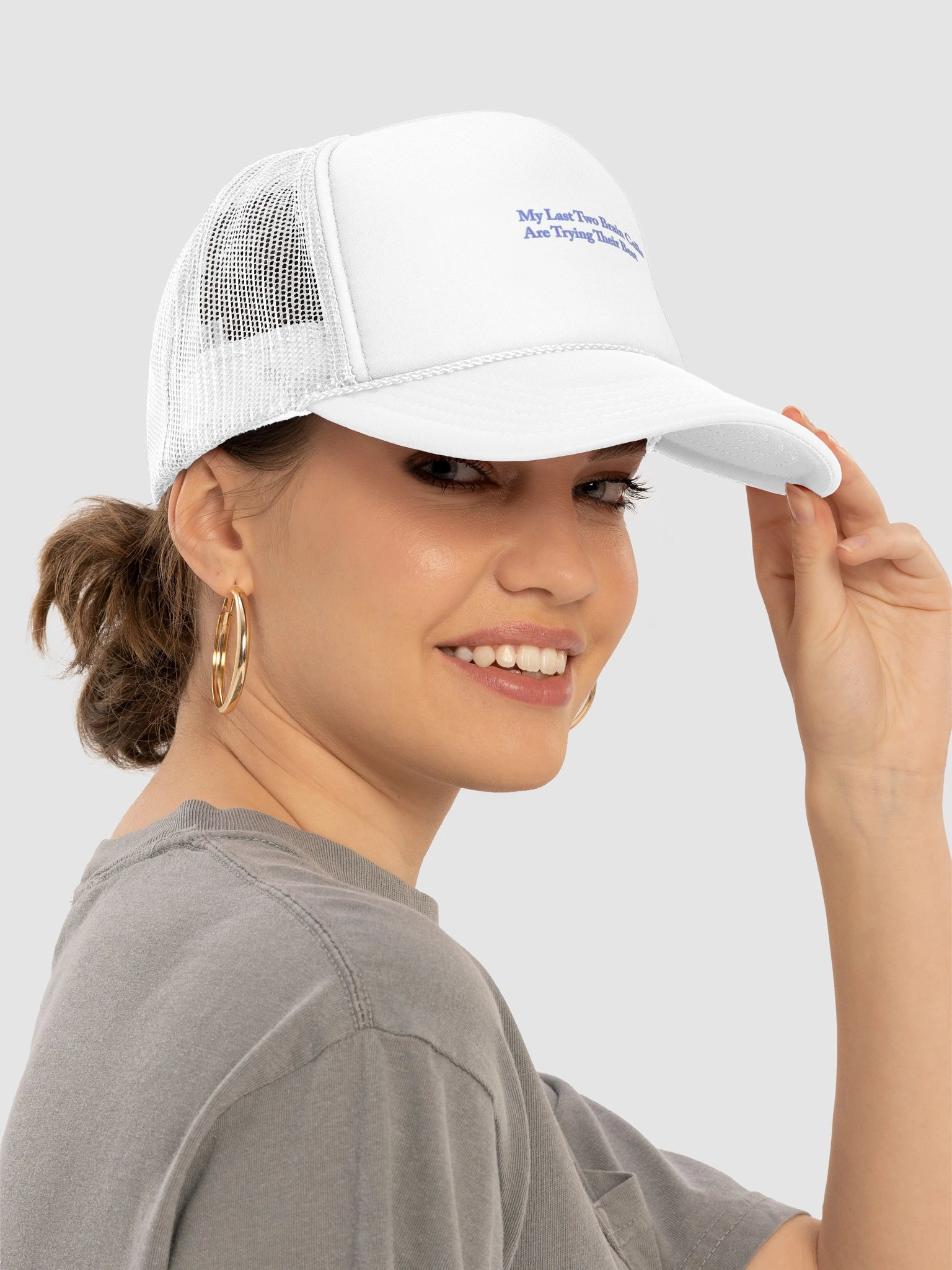 My Last Two Brain Cells Are Trying Their Best Foam Trucker Hat product image (7)